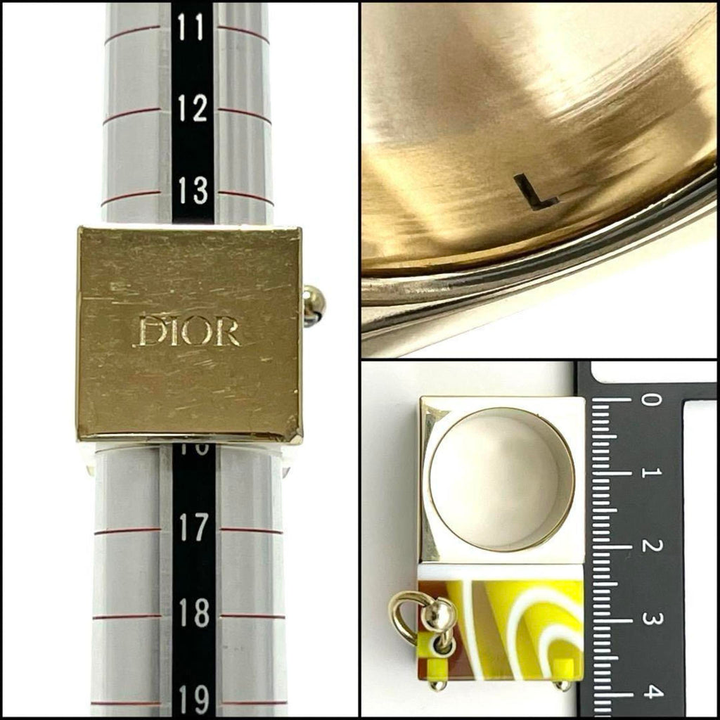 Christian Dior Metal Plastic Band Ring (Pre-Owned)