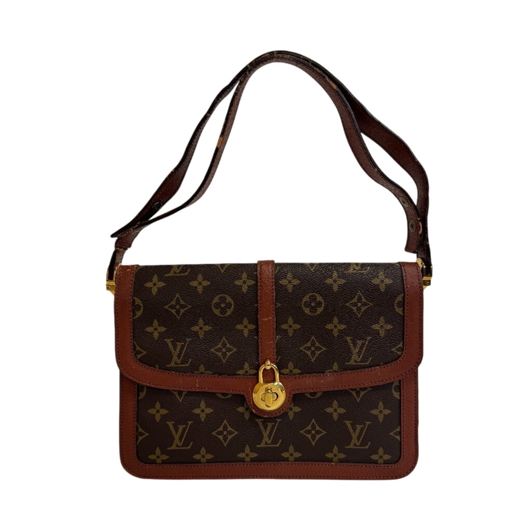 Louis Vuitton Brown Leather Shoulder Bag