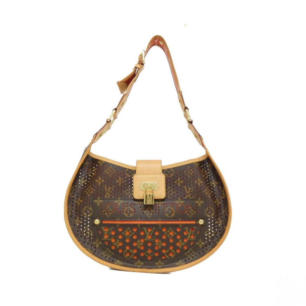 Louis Vuitton Brown Orange Coated Canvas Shoulder Bag