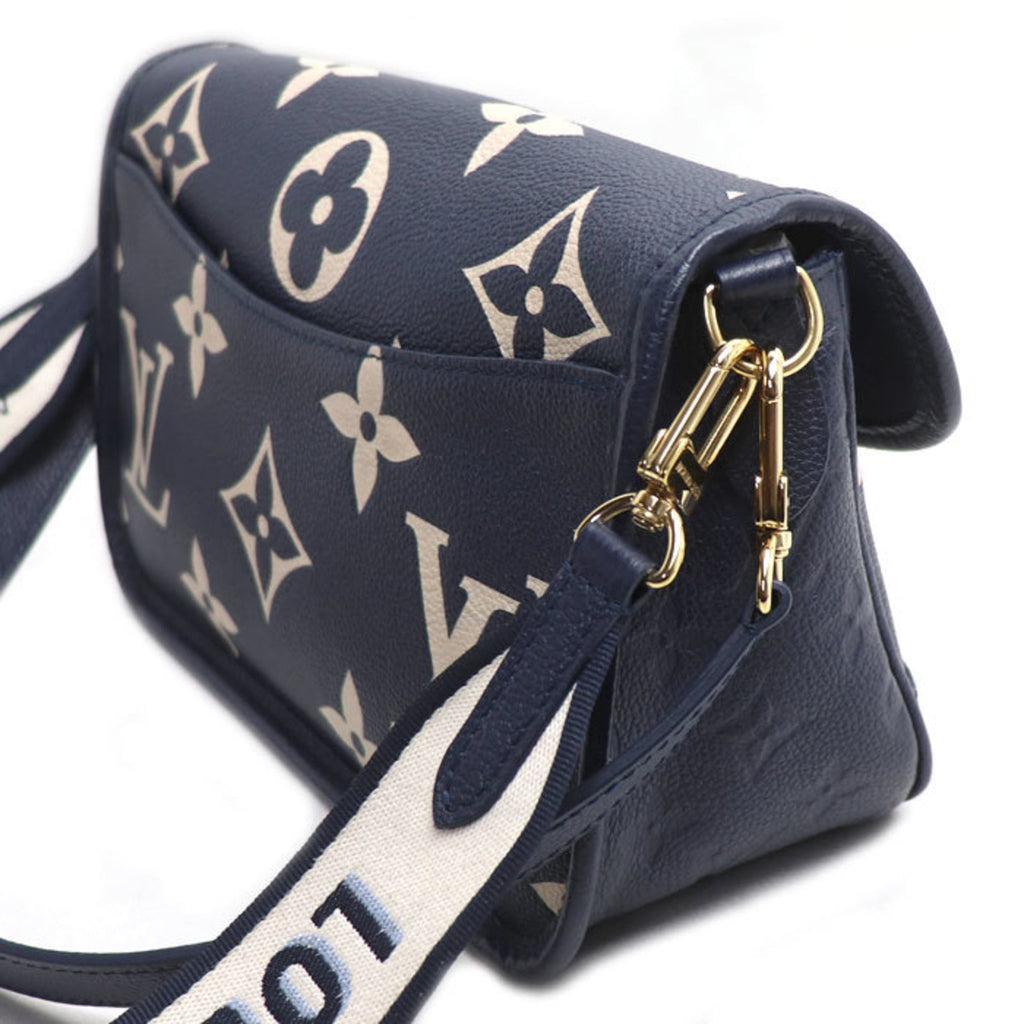Louis Vuitton Beige Navy Monogram Empreinte Shoulder Bag