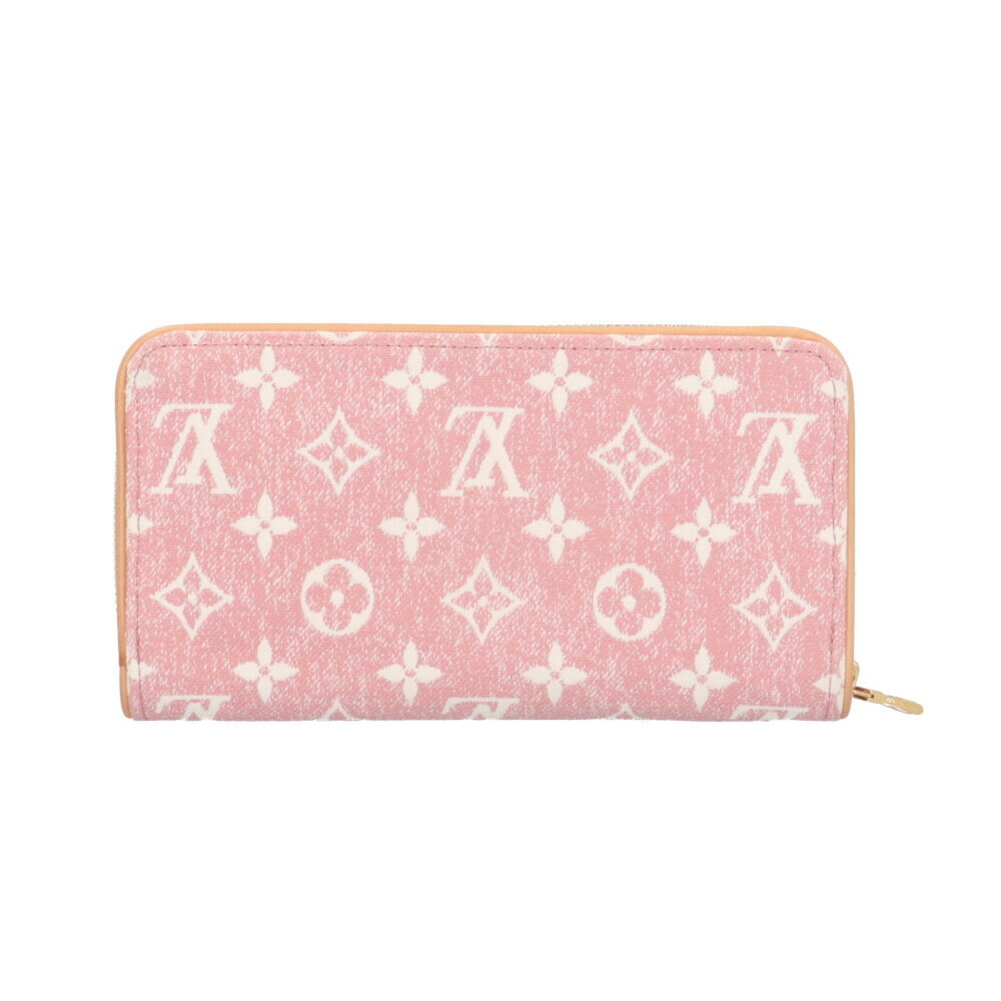 Louis Vuitton Pink Monogram Jacquard Denim Long Wallet