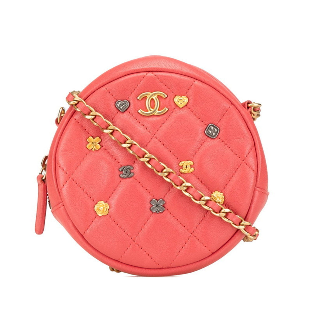 Chanel Red Color Leather Shoulder Bag