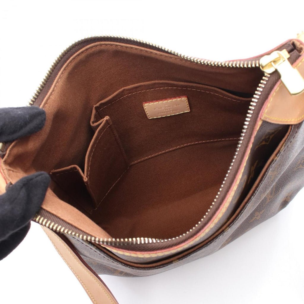 Louis Vuitton Brown Coated Canvas Leather Shoulder Bag