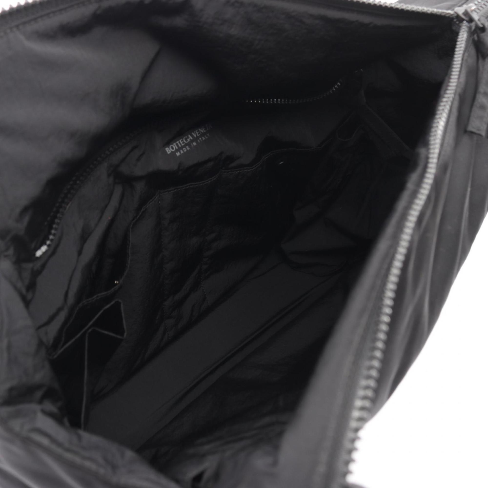Bottega Veneta Black Nylon Clutch Bag