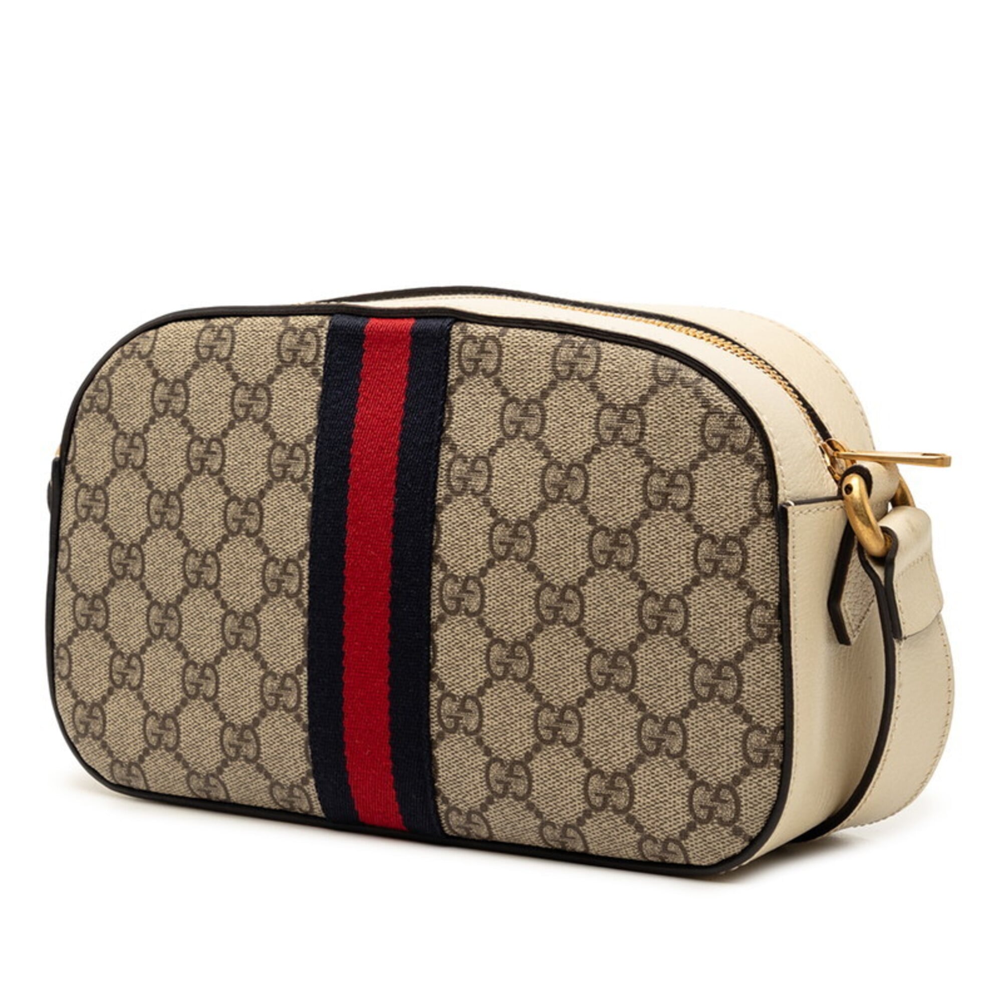 Gucci Beige Ivory Gg Supreme Shoulder Bag (Pre-Owned)