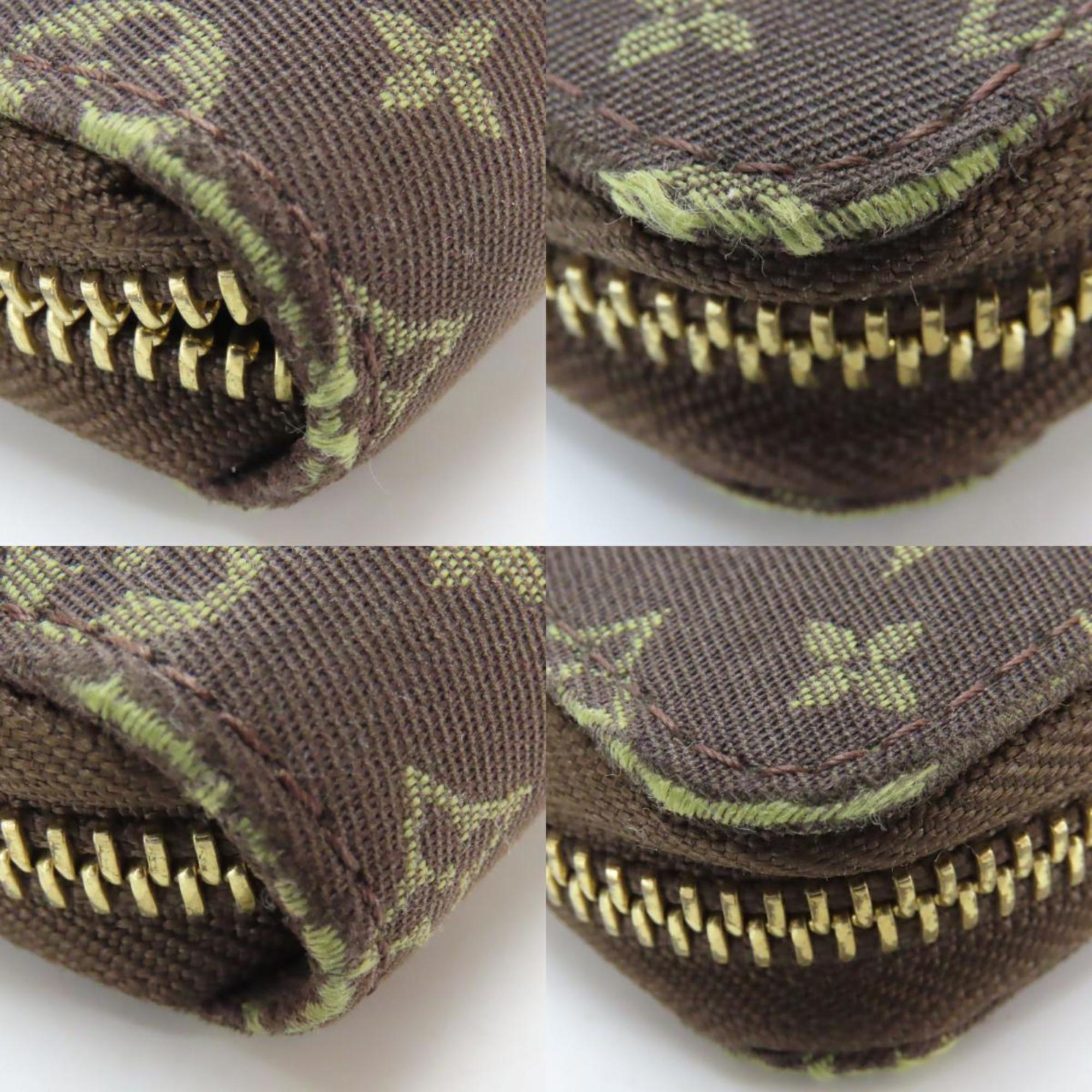 Louis Vuitton Brown Ebene Monogram Mini Lin Long Wallet