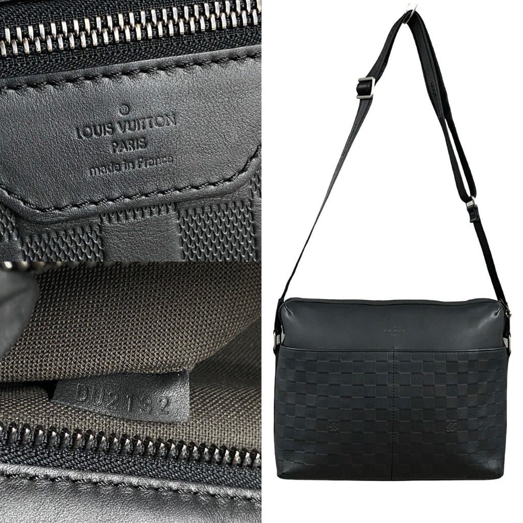 Louis Vuitton Black Leather Shoulder Bag