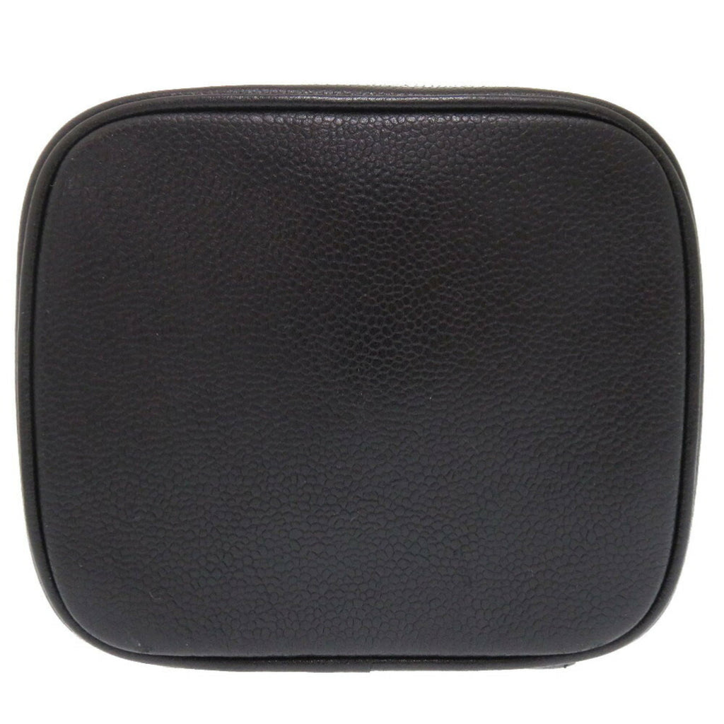 Chanel Black Grained Calfskin Handbag Vanity Bag
