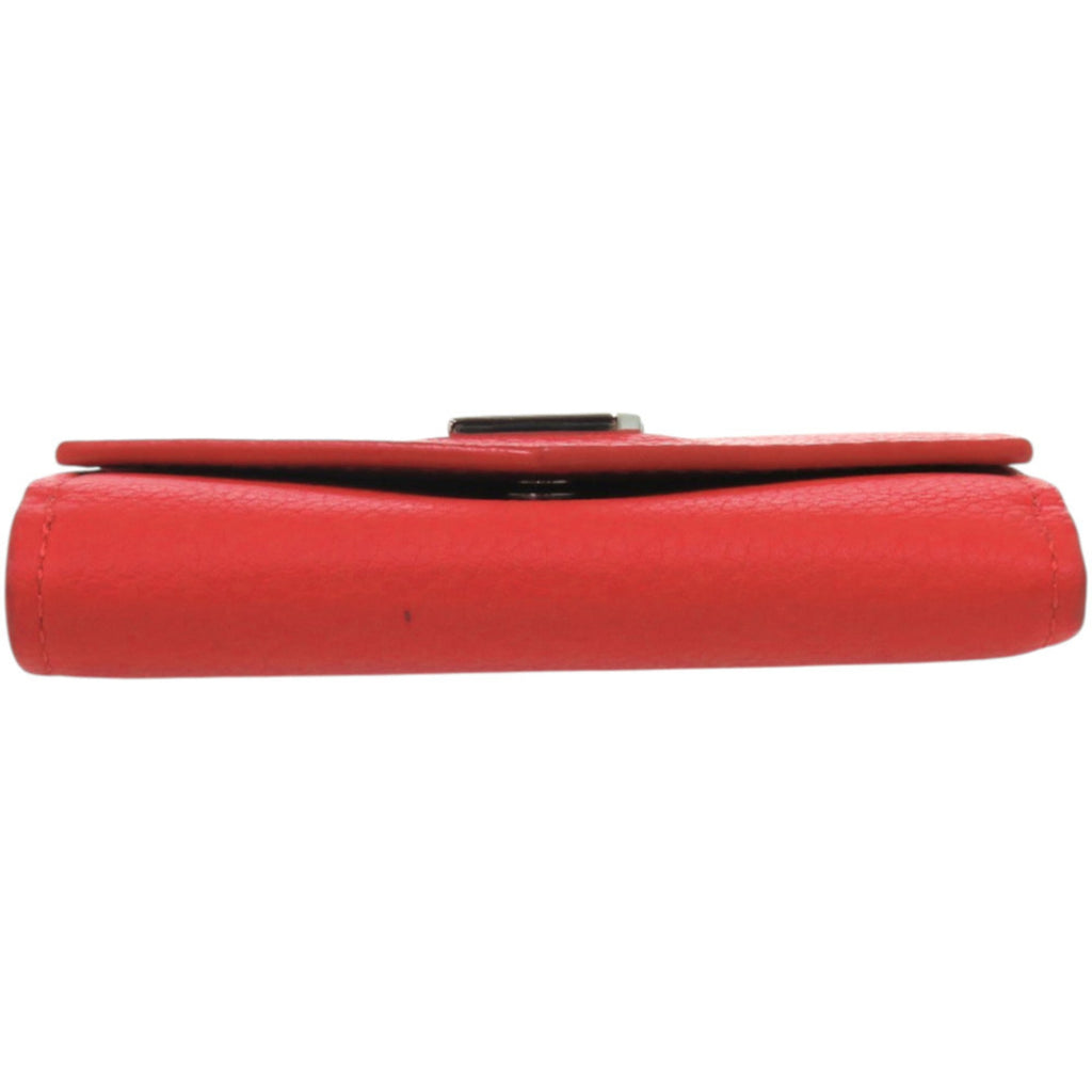 Louis Vuitton Red Color Leather Wallet (Tri-Fold)