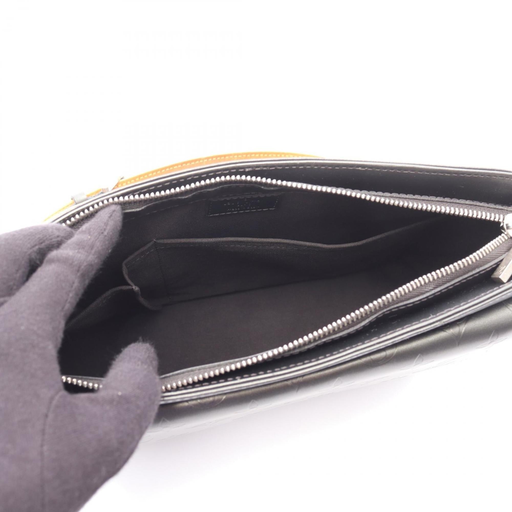 Louis Vuitton Black Leather Shoulder Bag