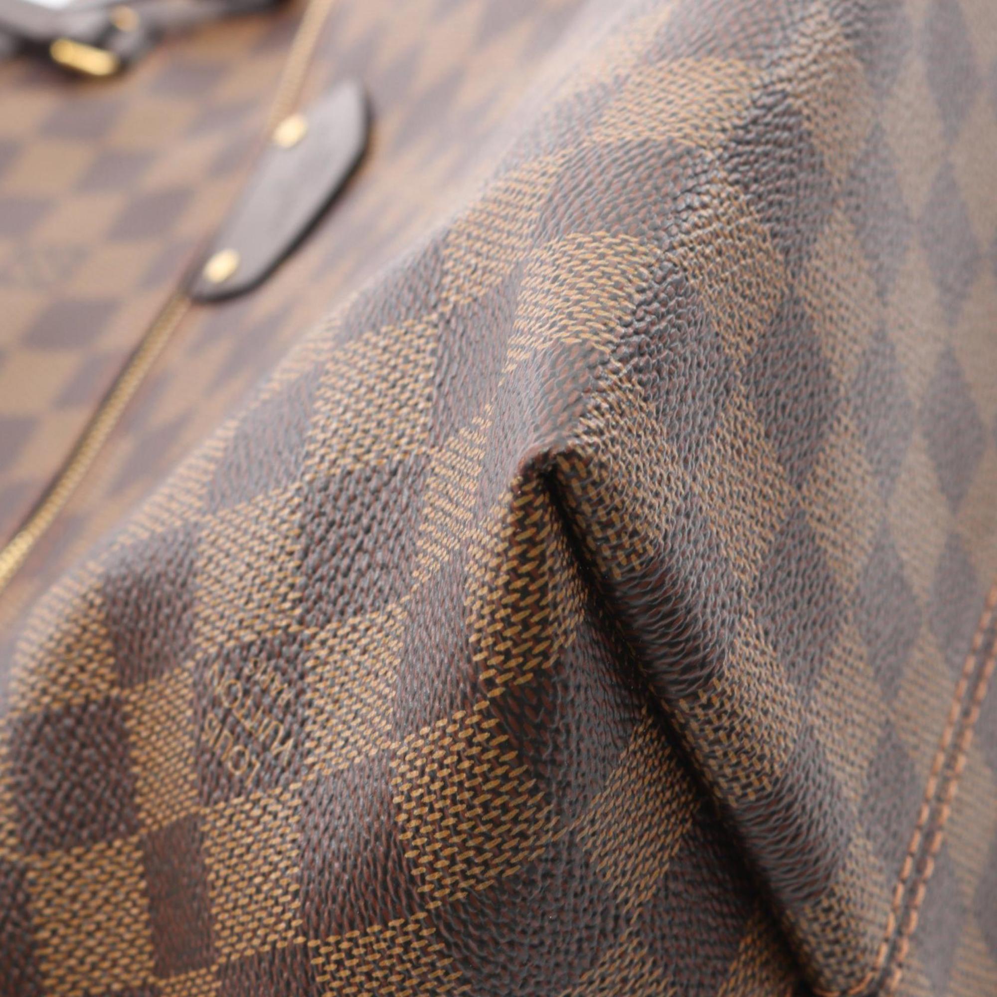 Louis Vuitton Brown Coated Canvas Leather Tote Bag