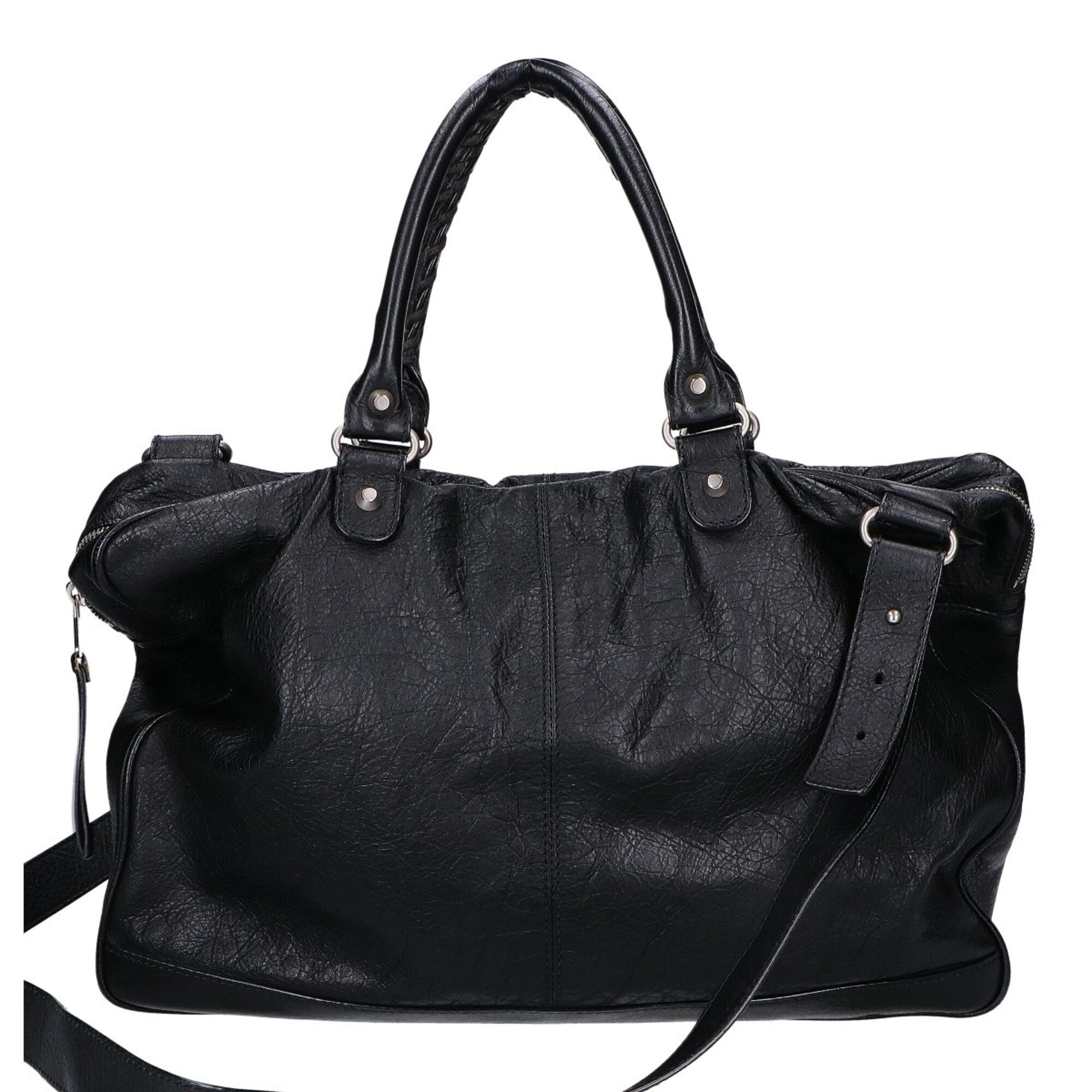 Balenciaga Black Leather Briefcase Shoulder