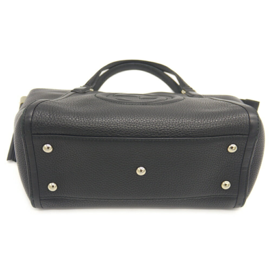 Gucci Black Leather Handbag Shoulder Bag (Pre-Owned)