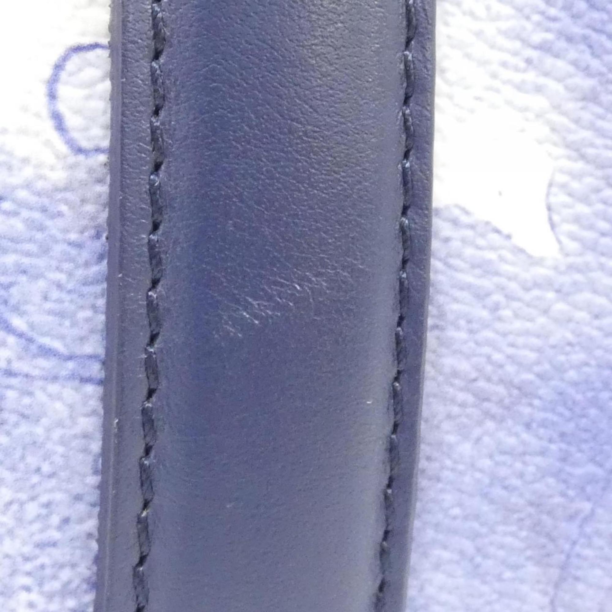 Louis Vuitton Blue Coated Canvas Handbag