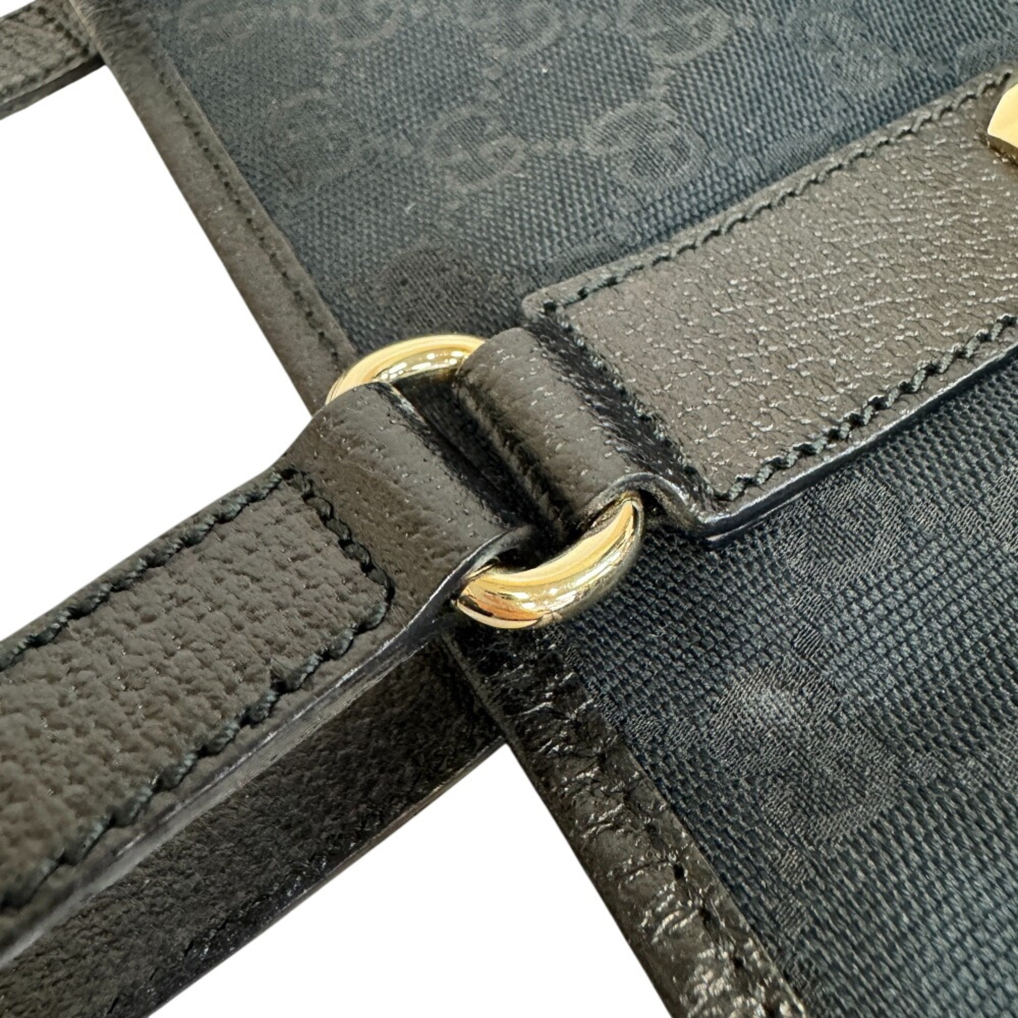 Gucci Black Canvas Tote Bag (Pre-Owned)
