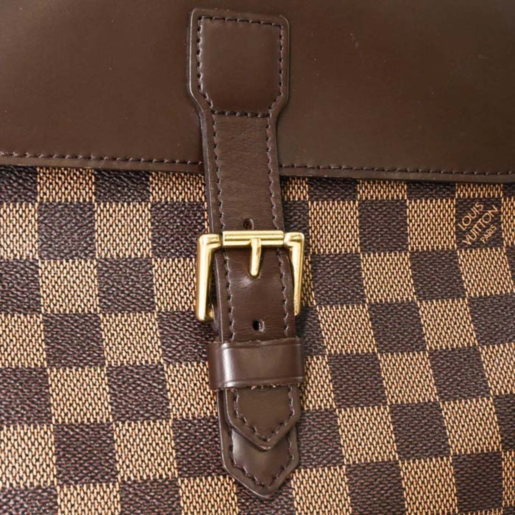 Louis Vuitton Brown Damier Canvas Damier Graphite Leather Backpack