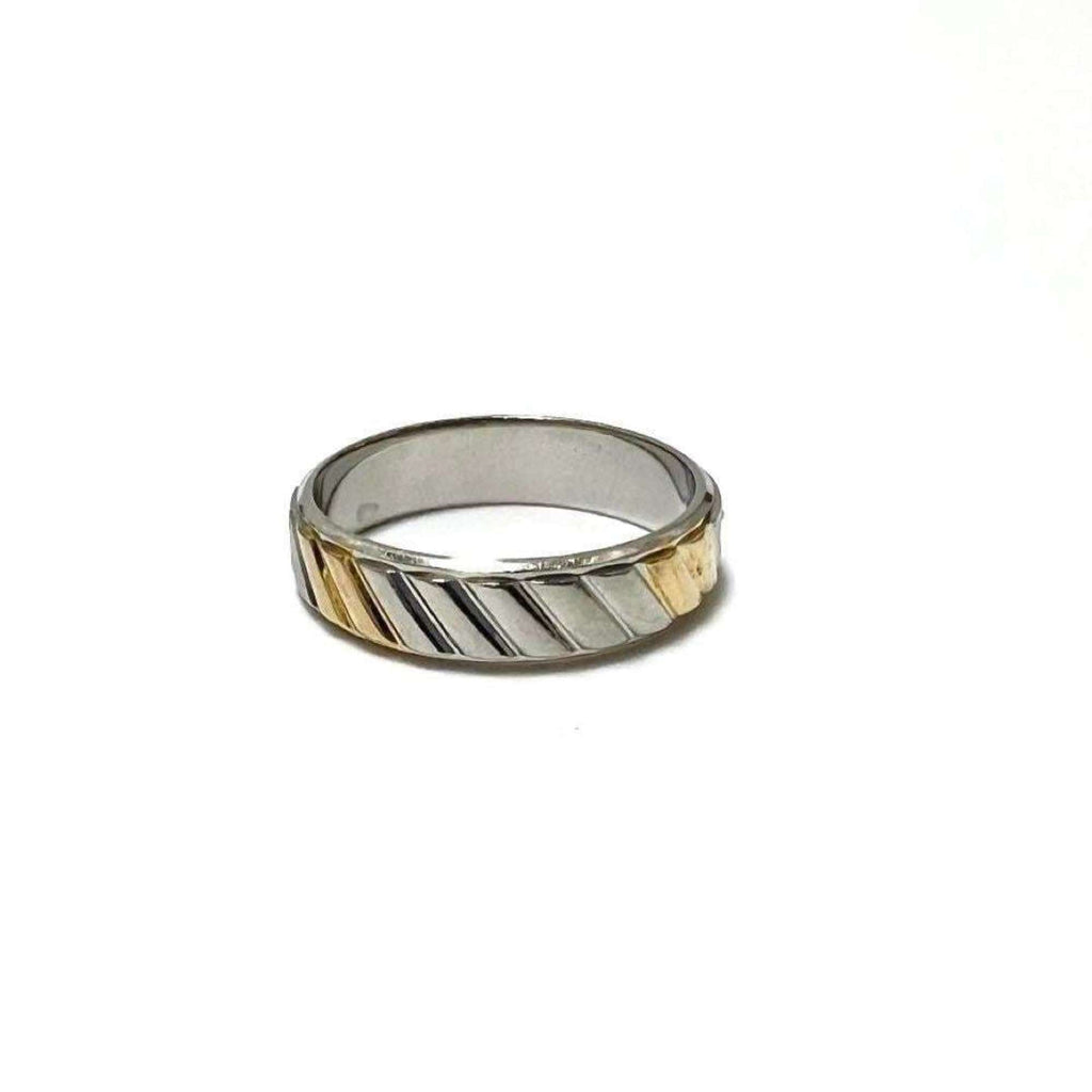Celine Yellow Gold (18K) Platinum 850 Band Ring