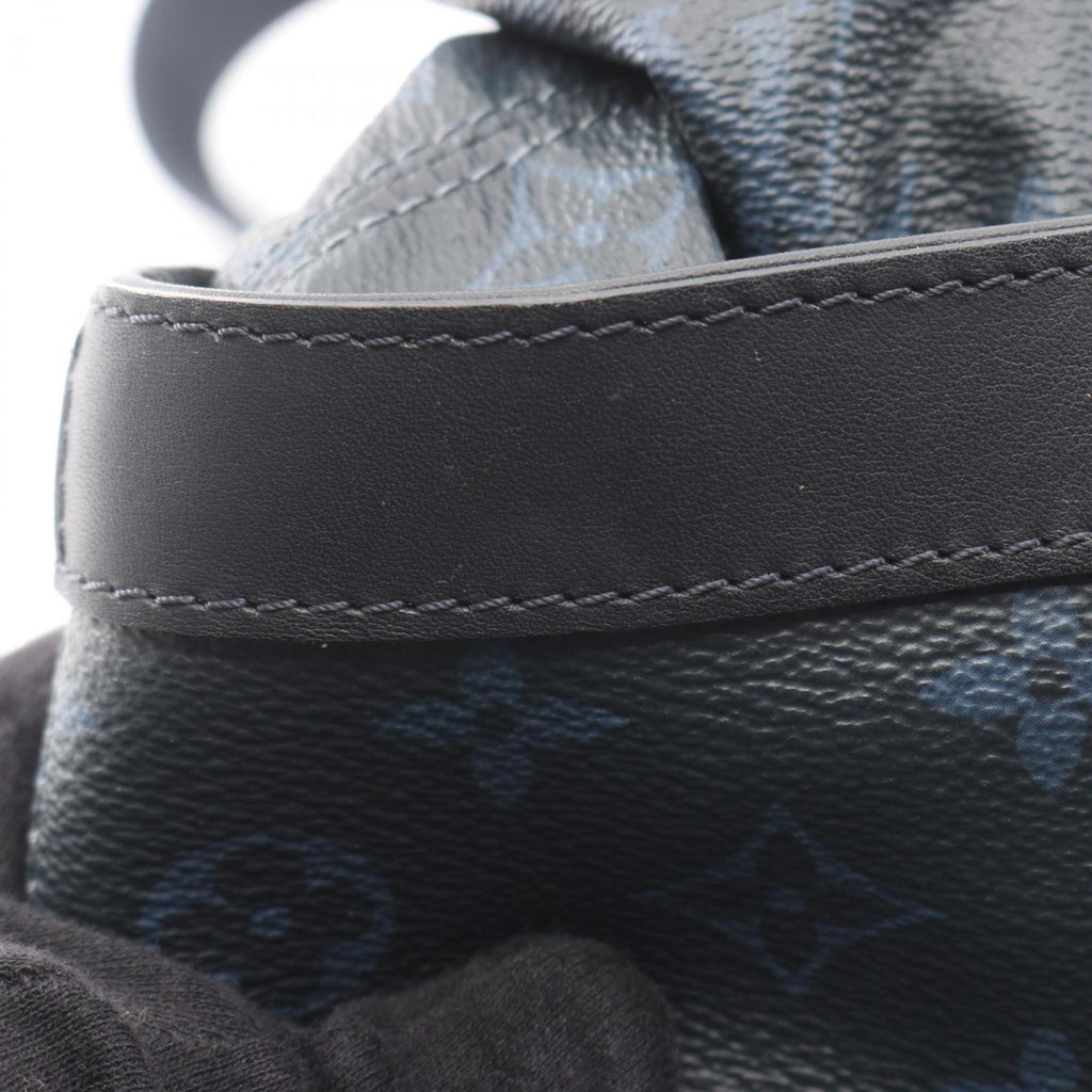 Louis Vuitton Black Multi-Color Navy Coated Canvas Leather Tote Bag