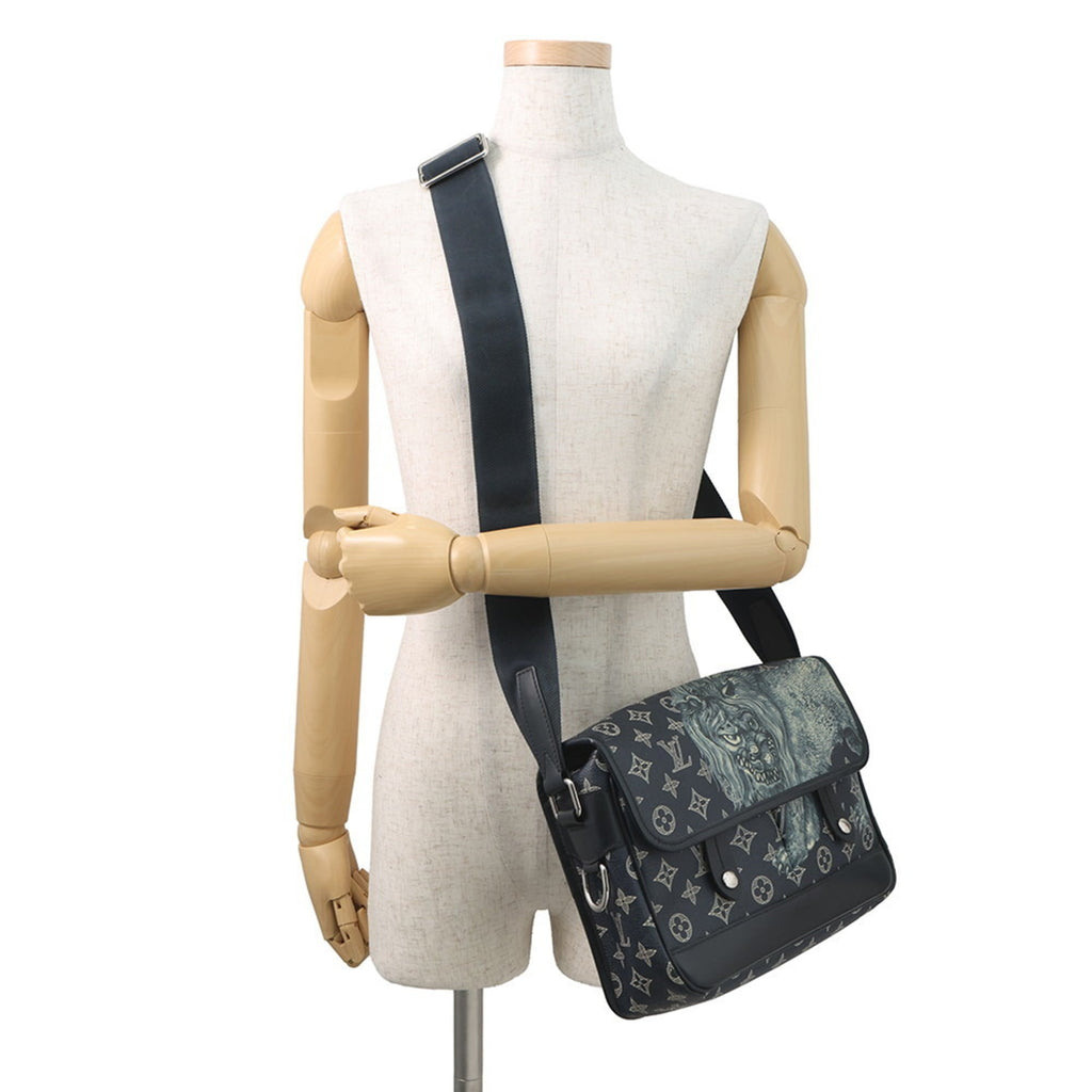 Louis Vuitton Monogram Savane Navy Handbag Shoulder Bag