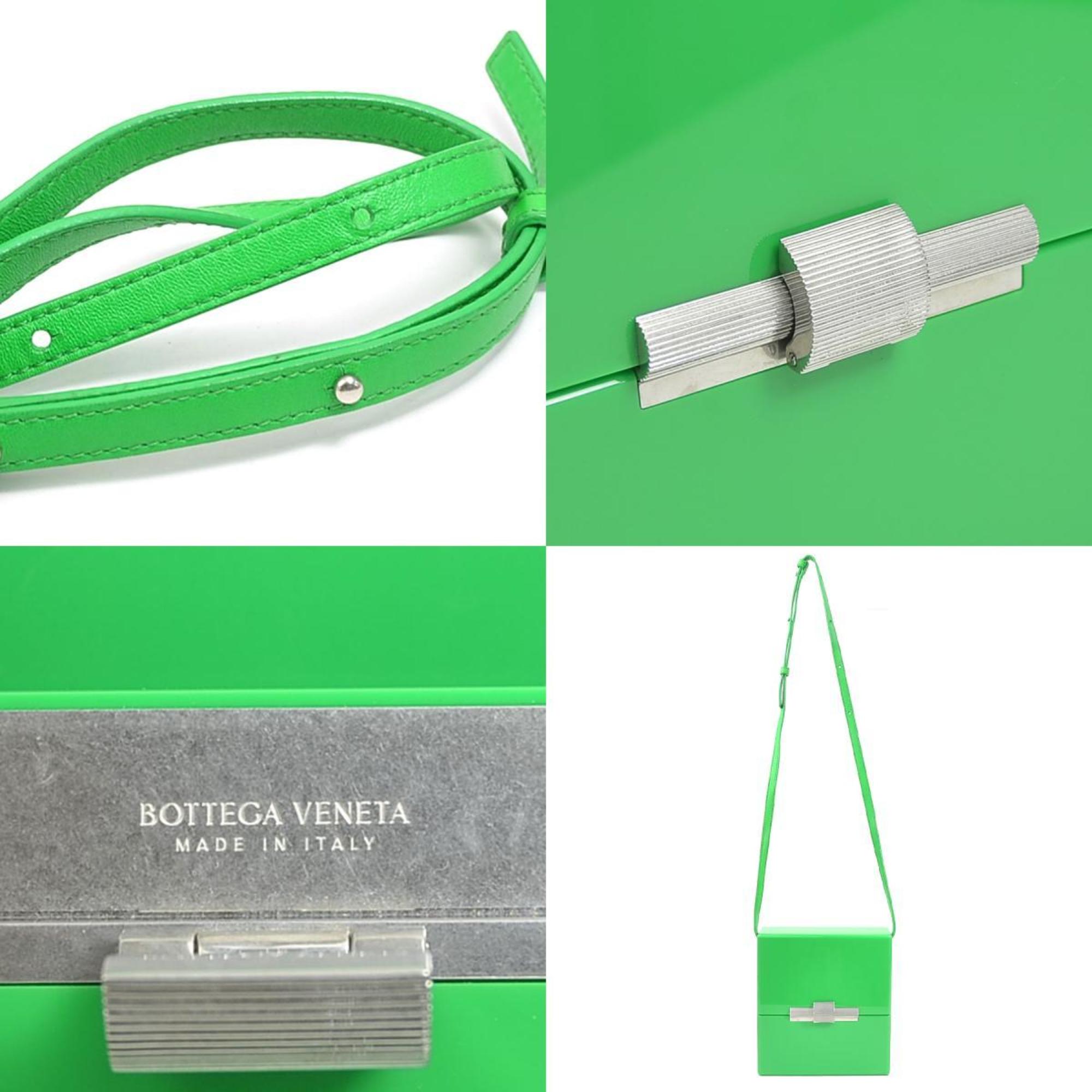 Bottega Veneta Green Acrylic Leather Shoulder Bag