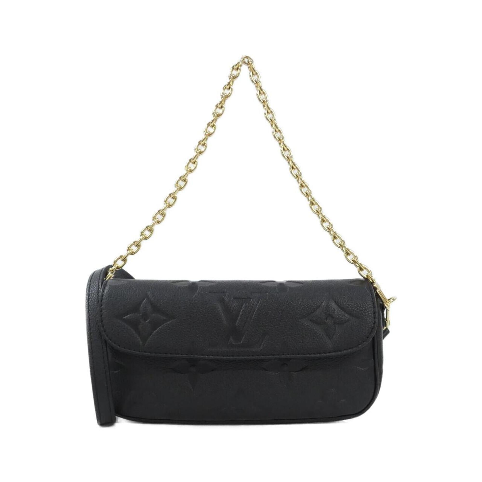 Louis Vuitton Black Leather Shoulder Bag
