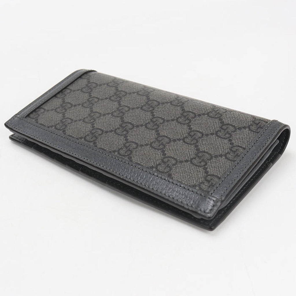 Gucci Gray Gg Supreme Long Wallet (Bi-Fold) (Pre-Owned)
