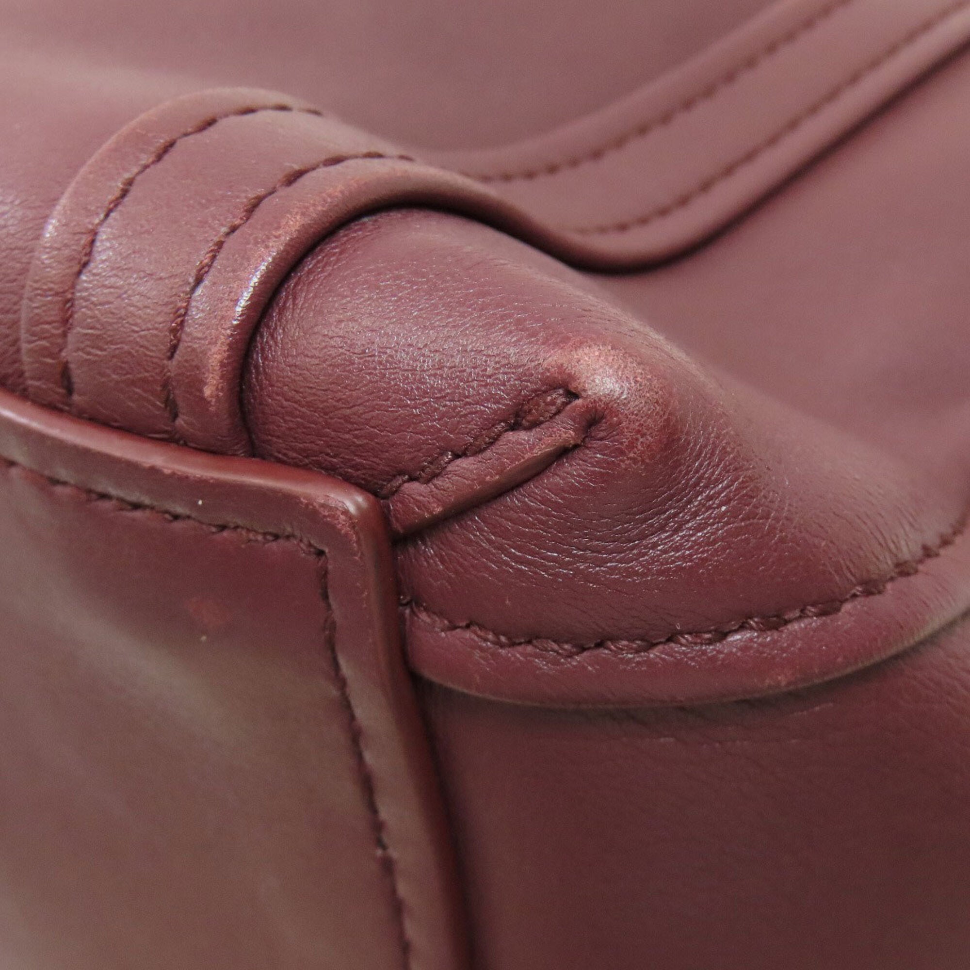 Balenciaga Bordeaux Leather Hand