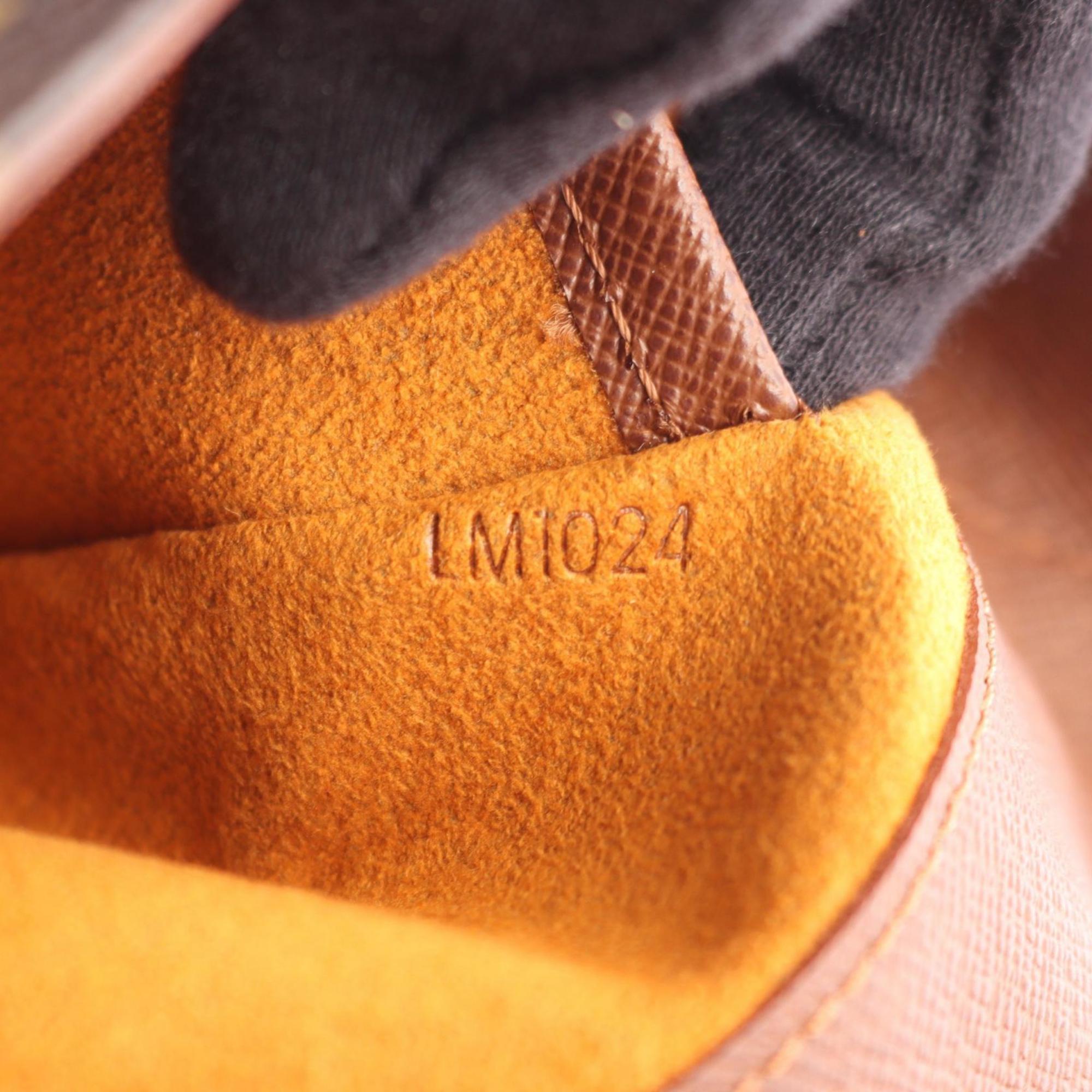 Louis Vuitton Brown Coated Canvas Leather Shoulder Bag