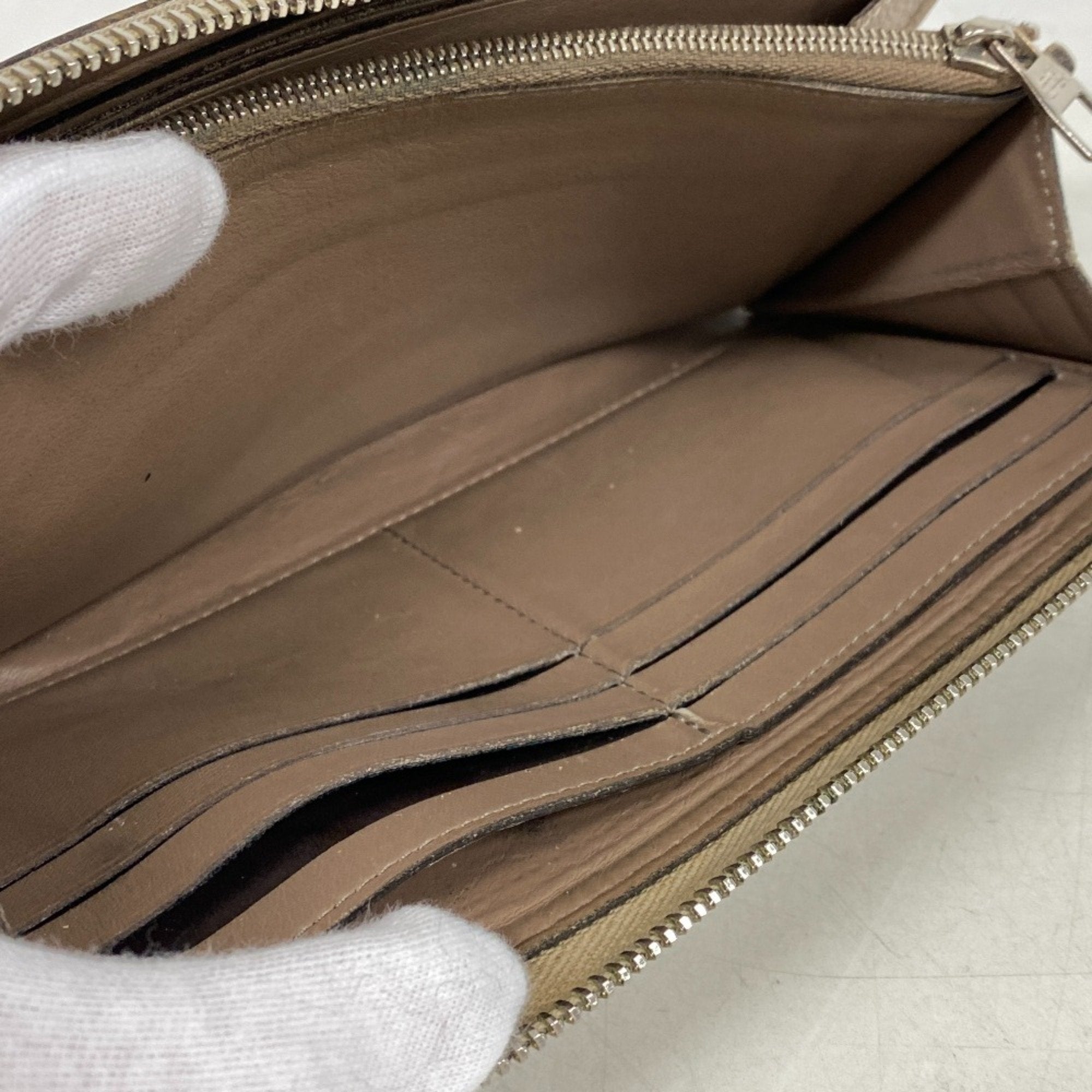 Louis Vuitton Parnassea Beige Leather Long Wallet