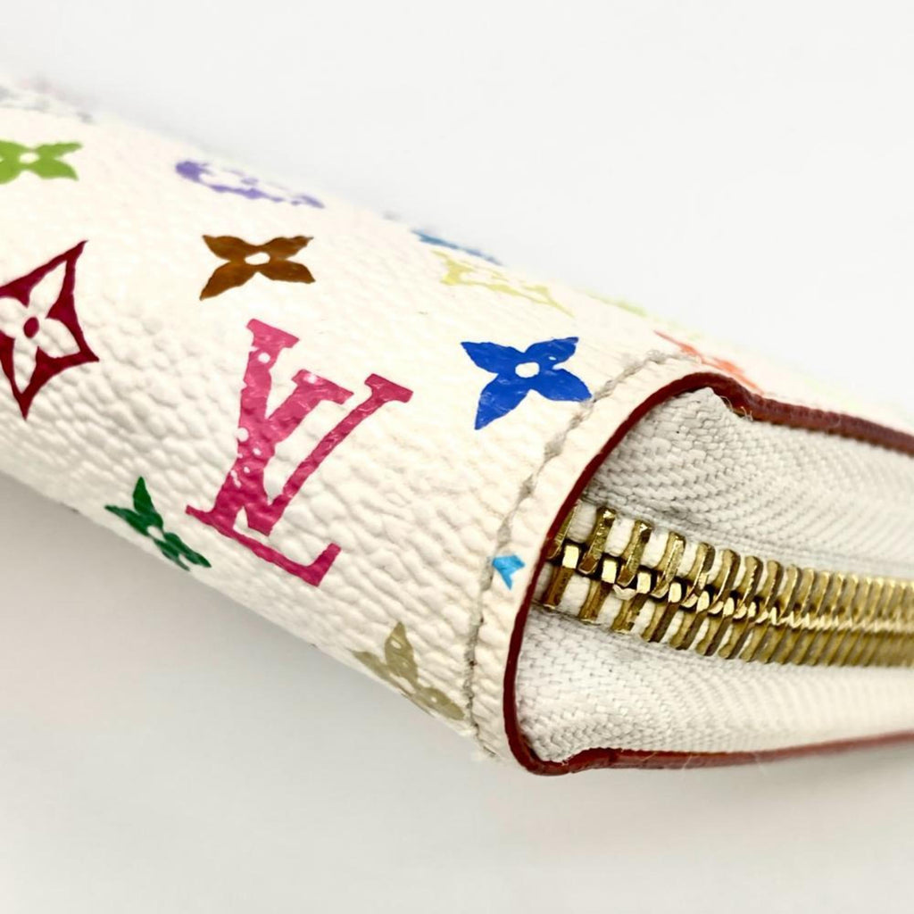 Louis Vuitton Blanc Monogram Multicolore Coin Purse/Coin Case