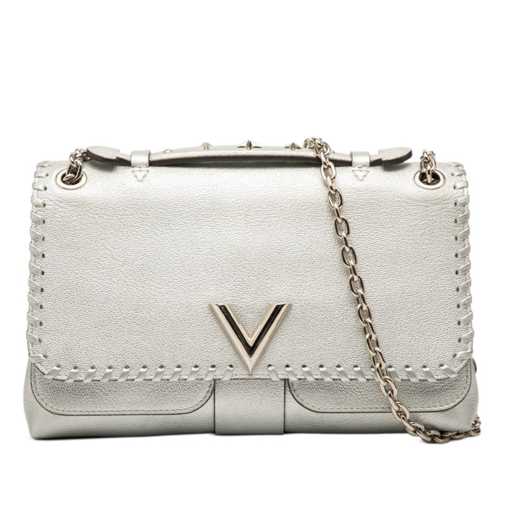 Louis Vuitton Argent Silver Leather Shoulder Bag