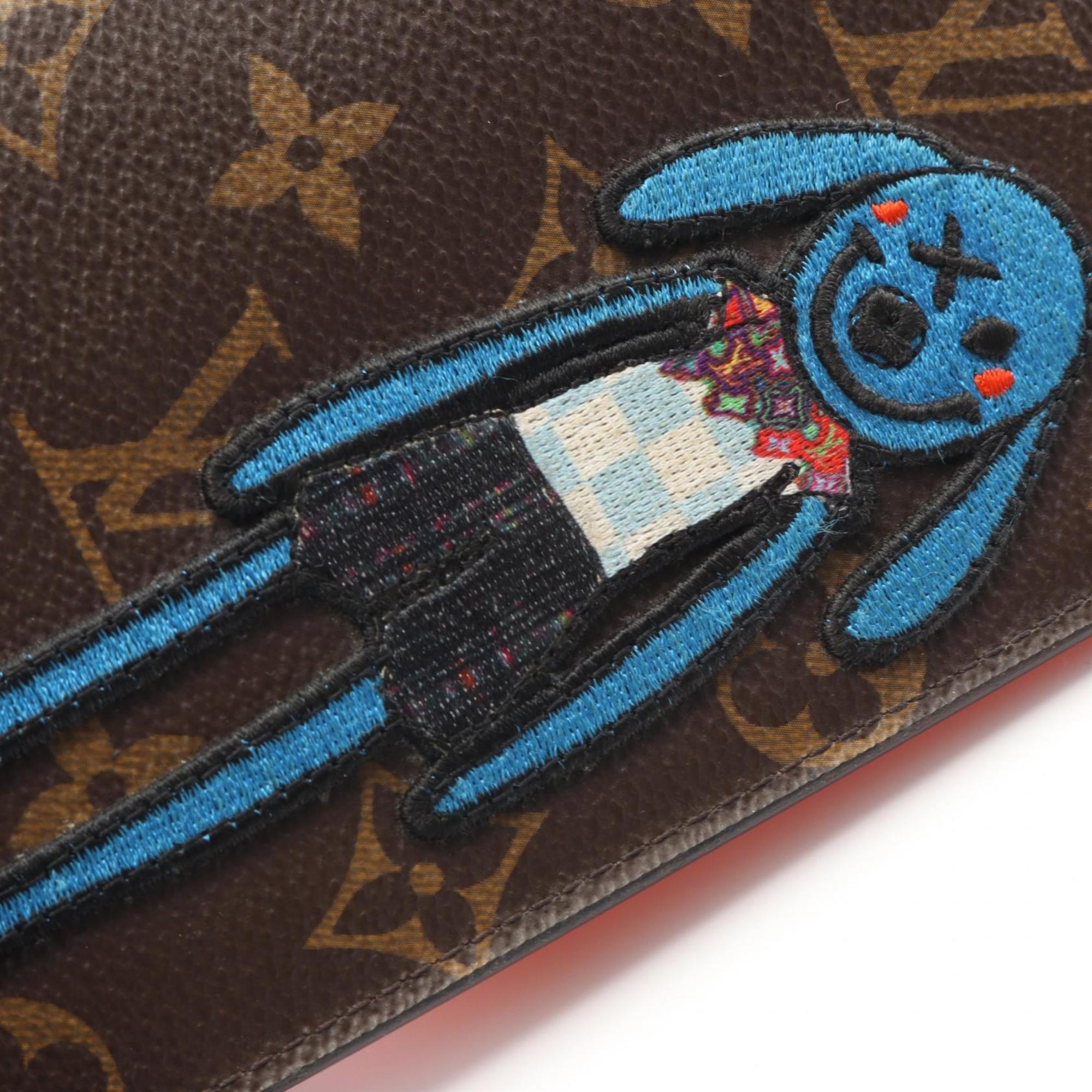 Louis Vuitton Brown Multi-Color Coated Canvas Long Wallet