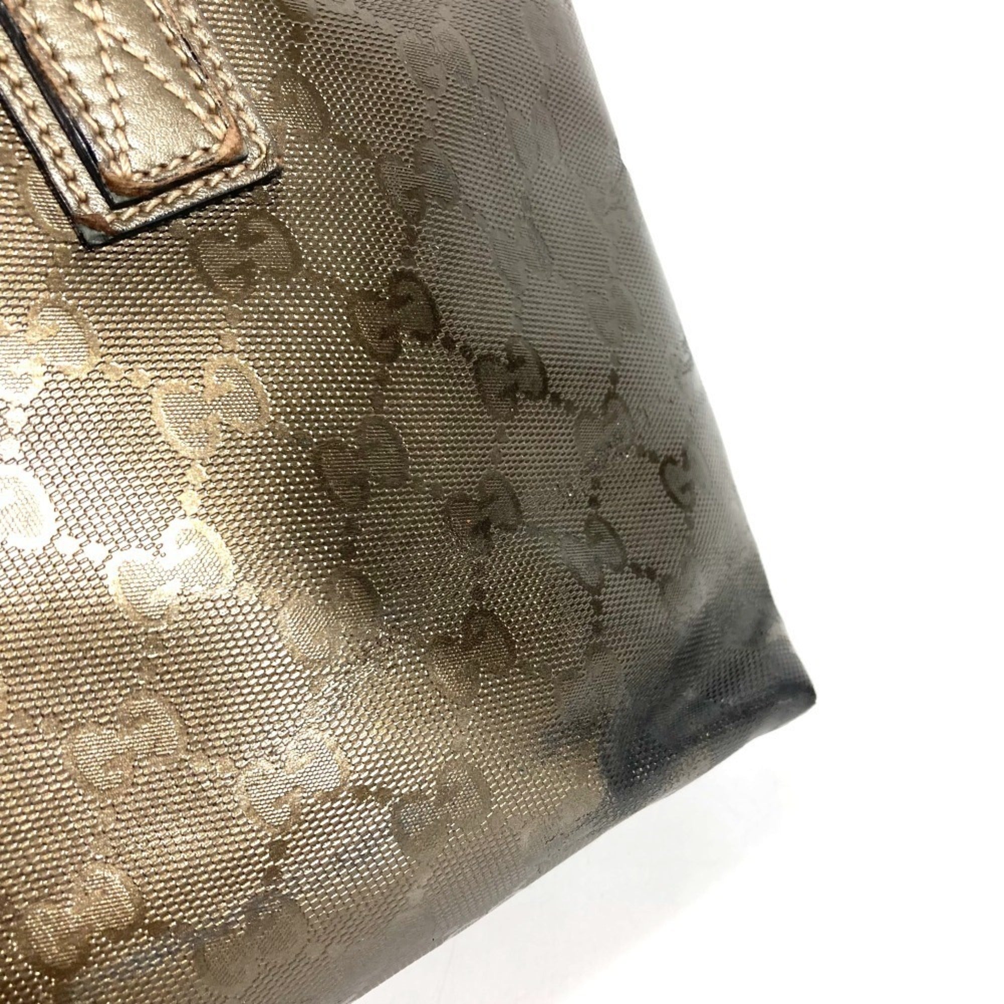 Gucci Metallic Brown Gg Imprimé Shoulder Bag Tote Bag (Pre-Owned)