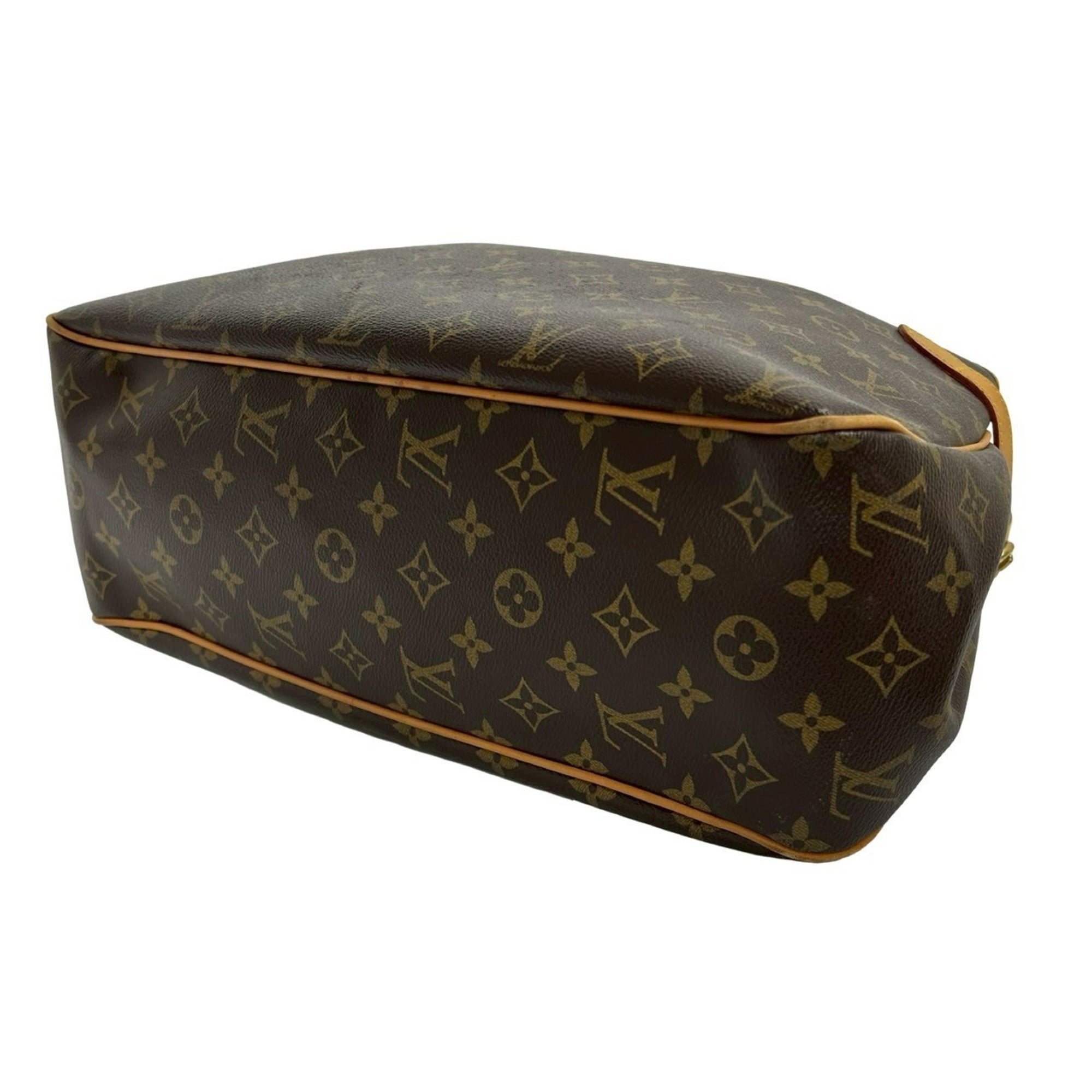 Louis Vuitton Brown Leather Pvc Handbag Tote Bag