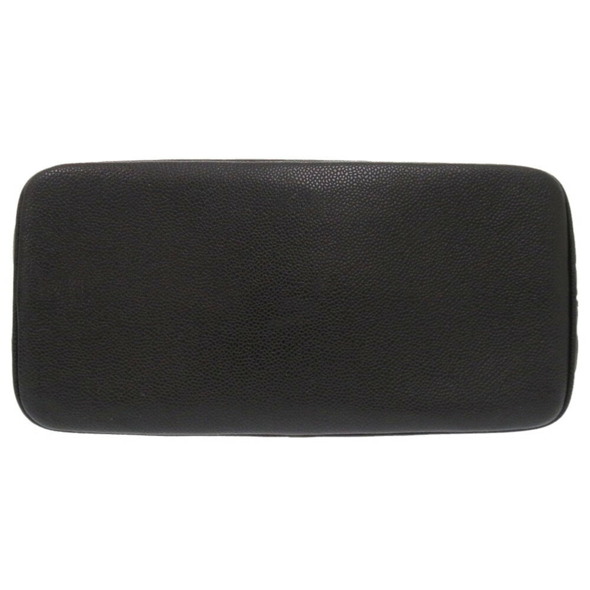 Chanel Black Grained Calfskin Tote Bag
