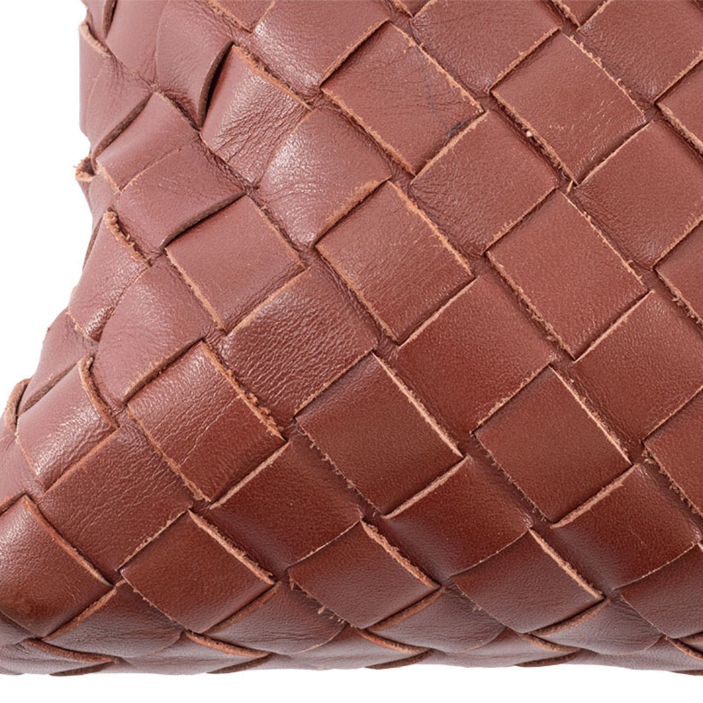 Bottega Veneta Intrecciato Brown Leather Shoulder Bag