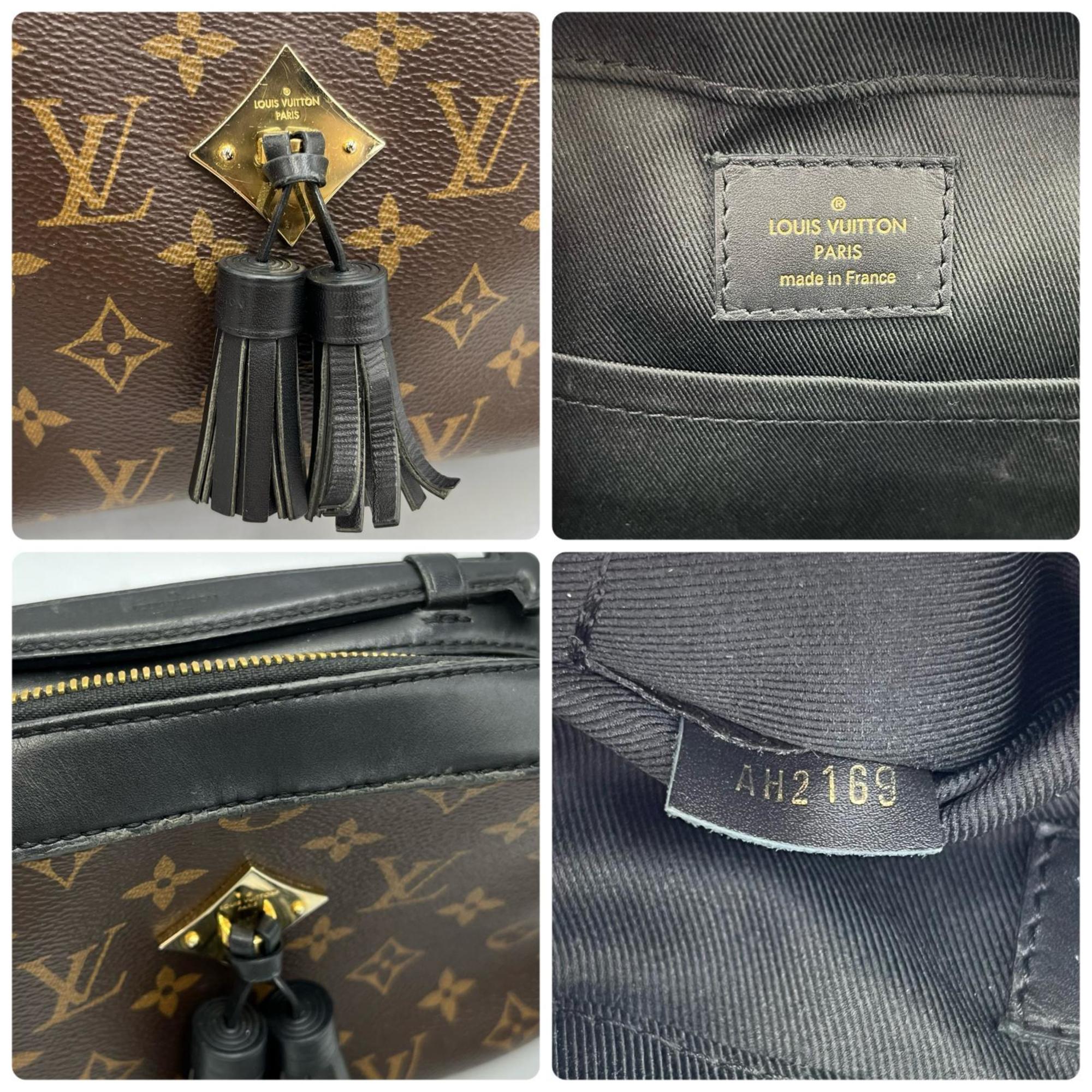 Louis Vuitton Black Brown Monogram Monogram Shoulder Bag