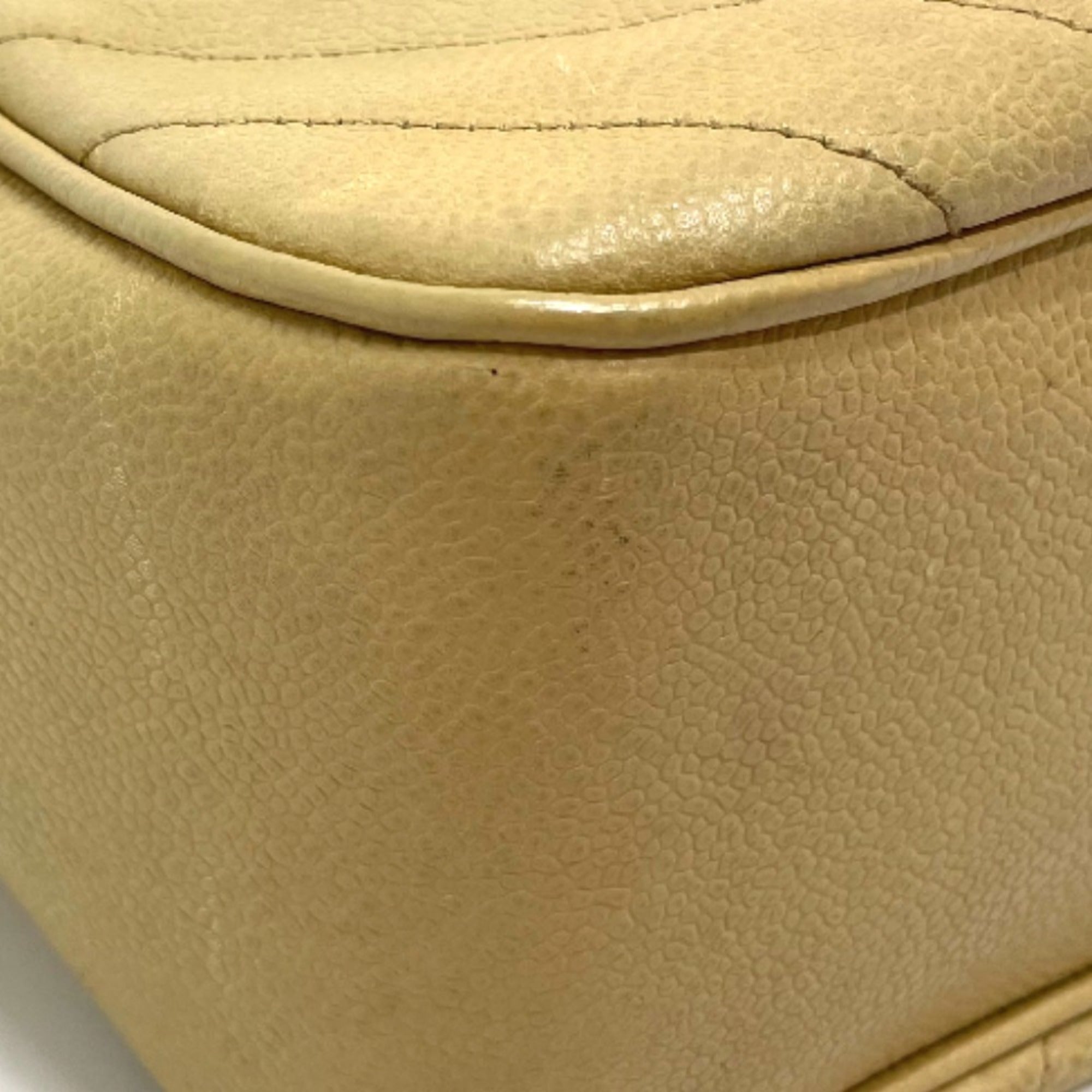 Chanel Beige Leather Shoulder Bag