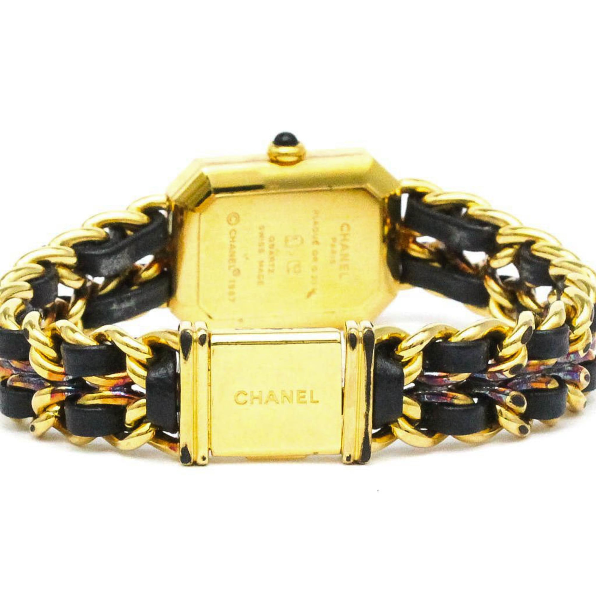 Chanel Premiere Rock Quartz Watch Plated Metal And Leather Watch
