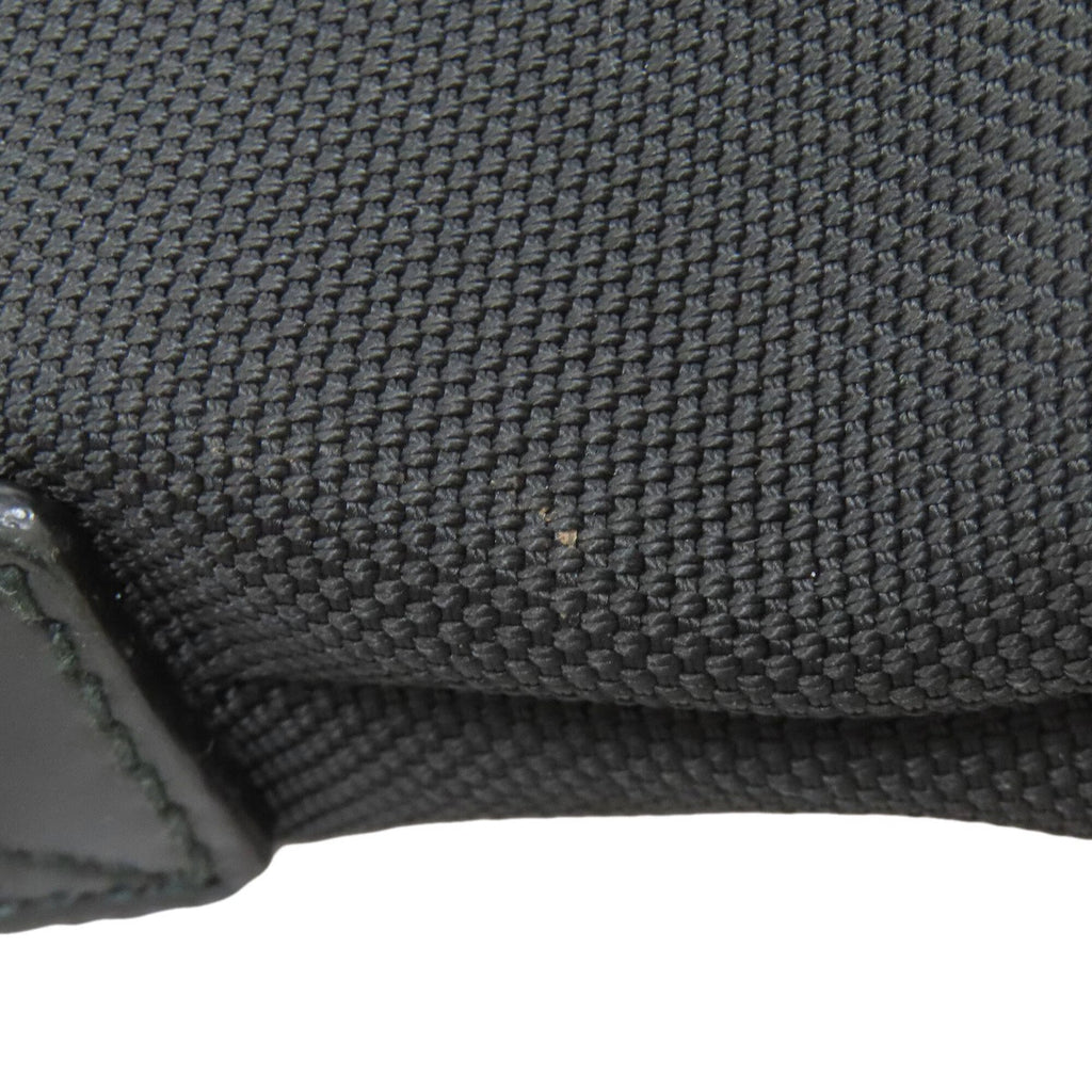 Gucci Sherry Line Black Canvas Leather Shoulder Bag (Pre-Owned)