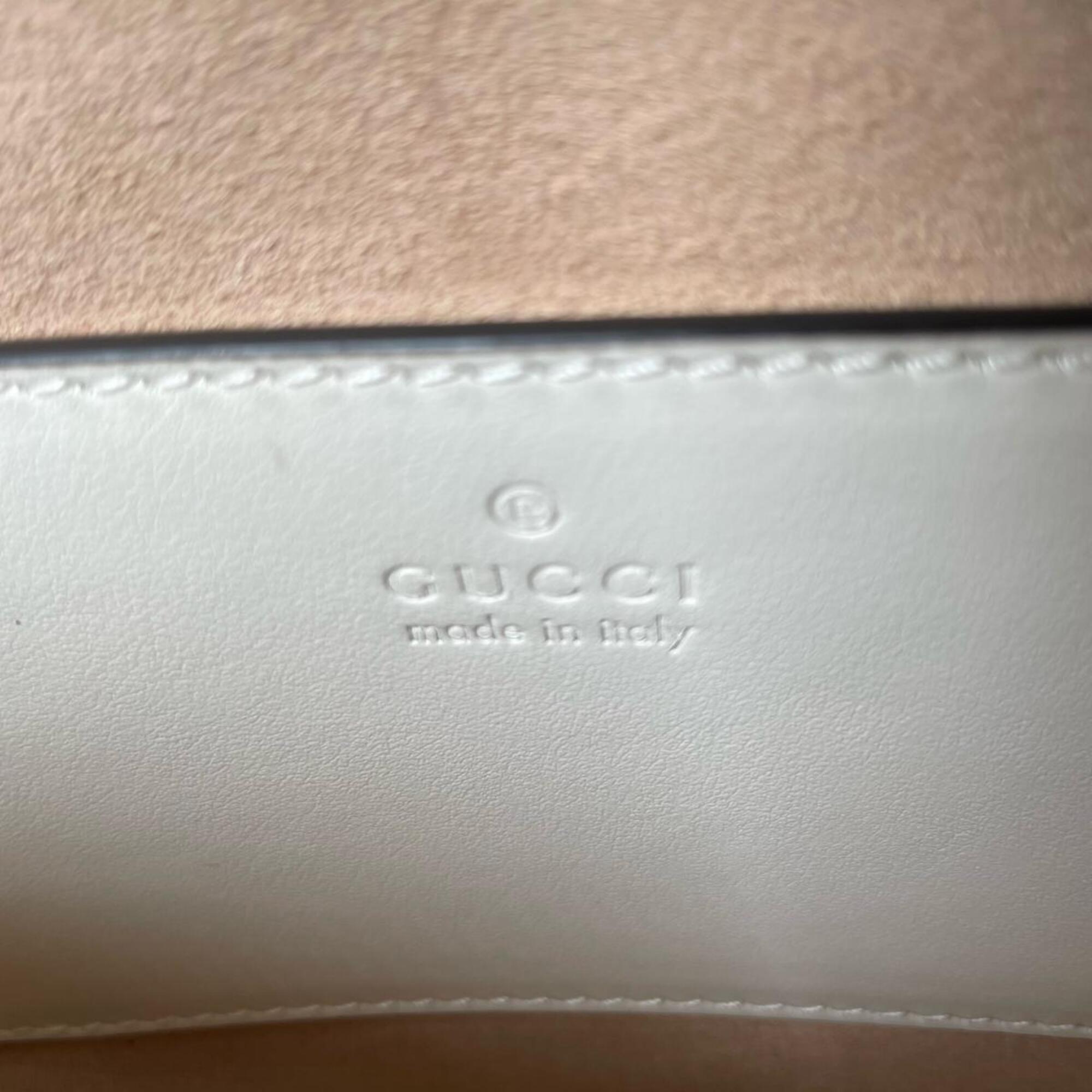 Gucci White Leather Shoulder Bag (Pre-Owned)