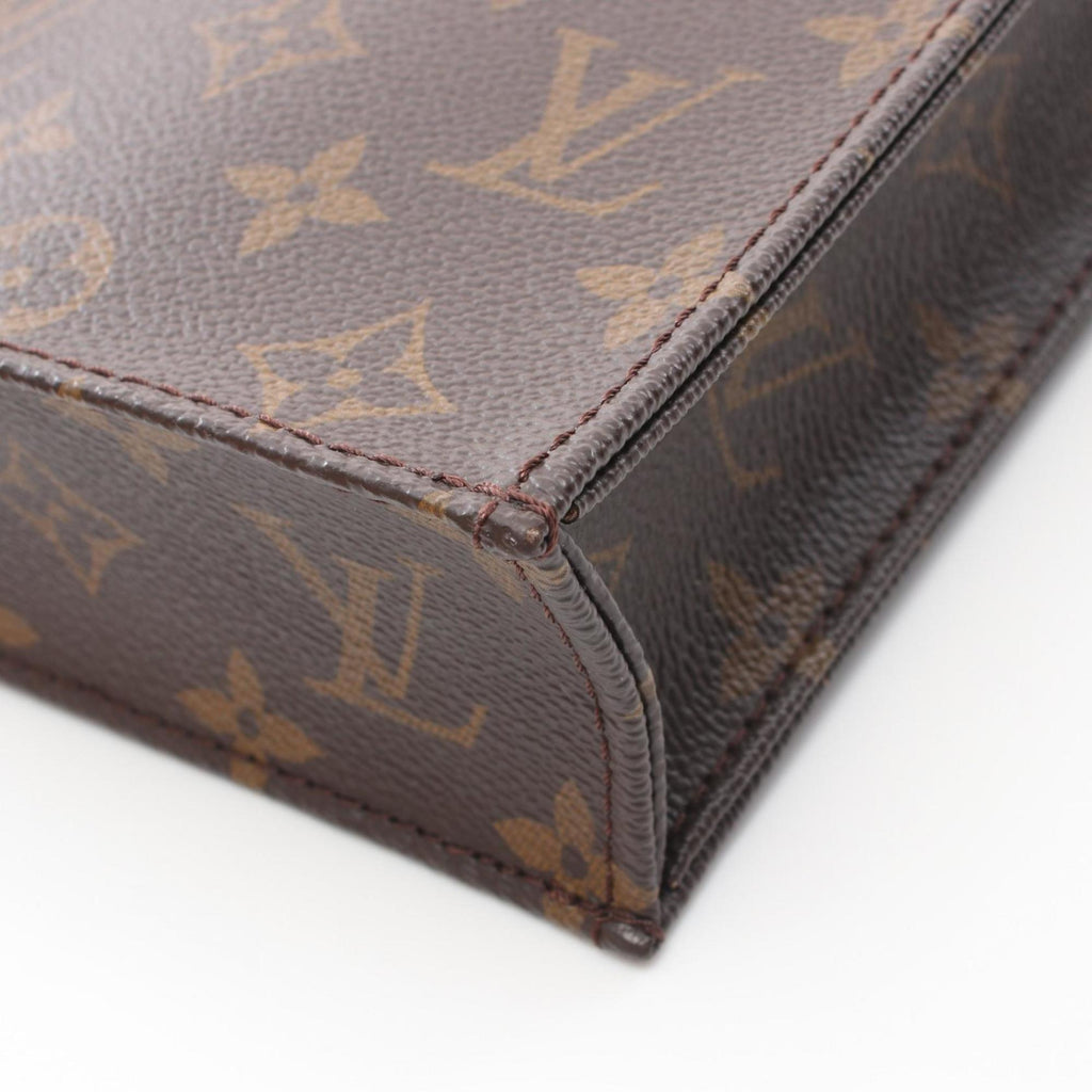 Louis Vuitton Brown Pvc Coated Canvas Leather Handbag