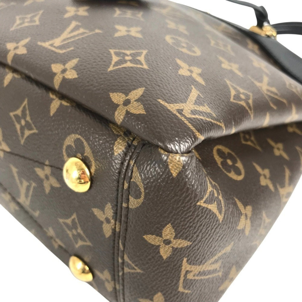 Louis Vuitton Black Brown Monogram Monogram Shoulder Bag Tote Bag