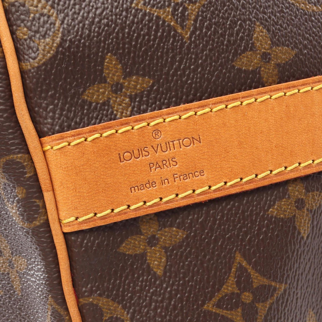 Louis Vuitton Brown Monogram Coated Canvas Leather Boston Bag Handbag