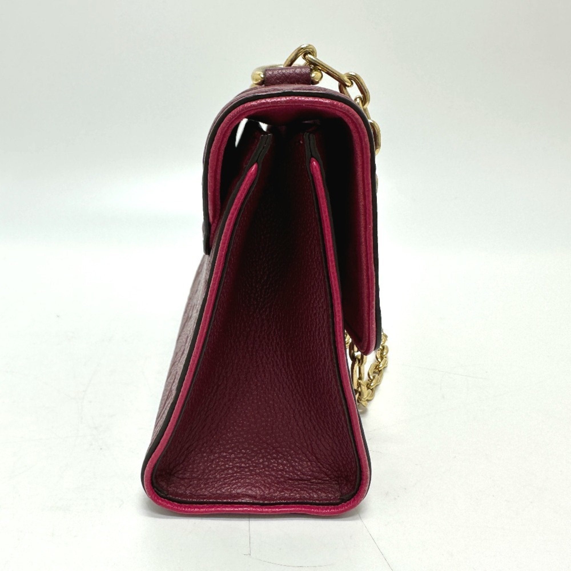 Louis Vuitton Red Color Monogram Empreinte Pochette Shoulder Bag
