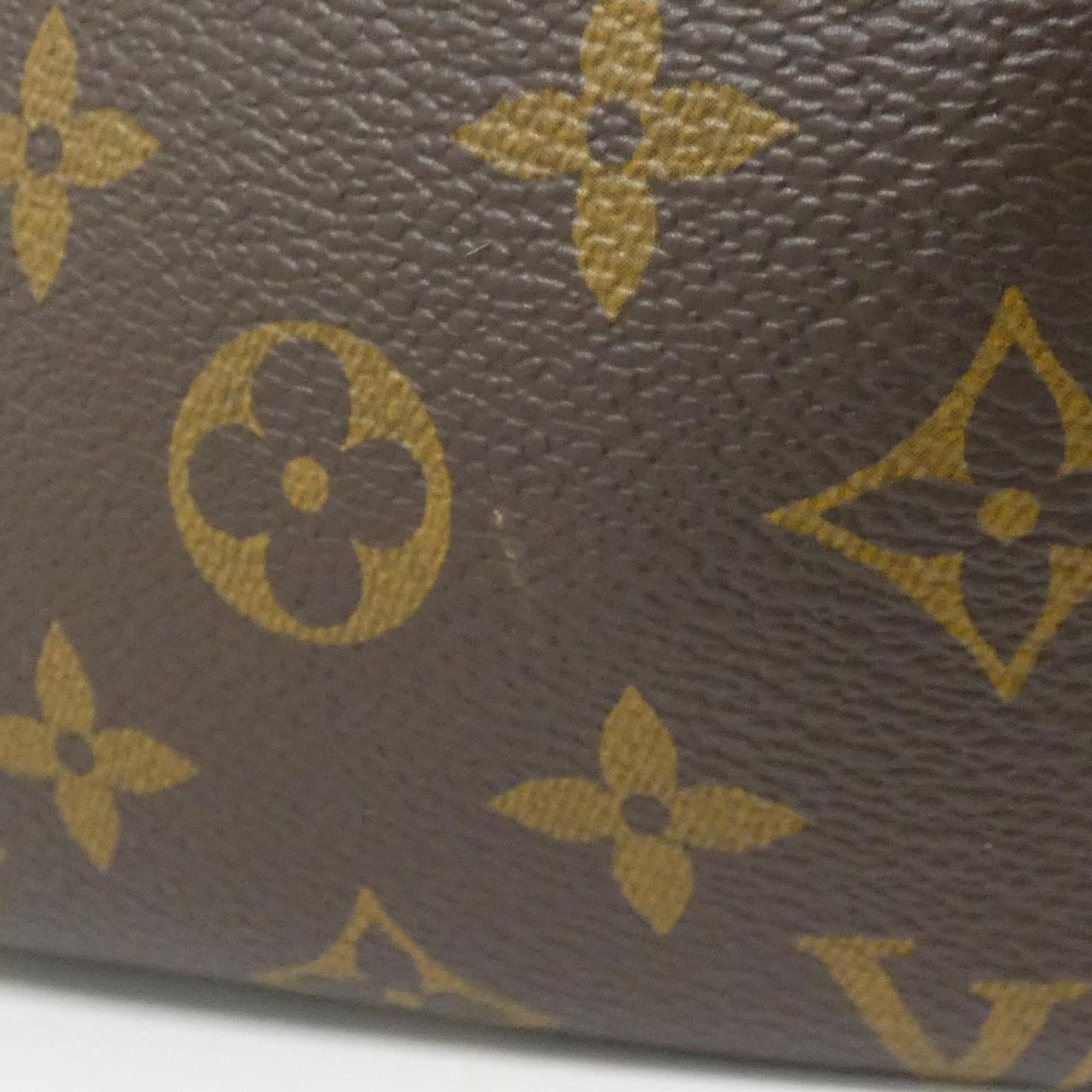 Louis Vuitton Brown Coated Canvas Leather Handbag