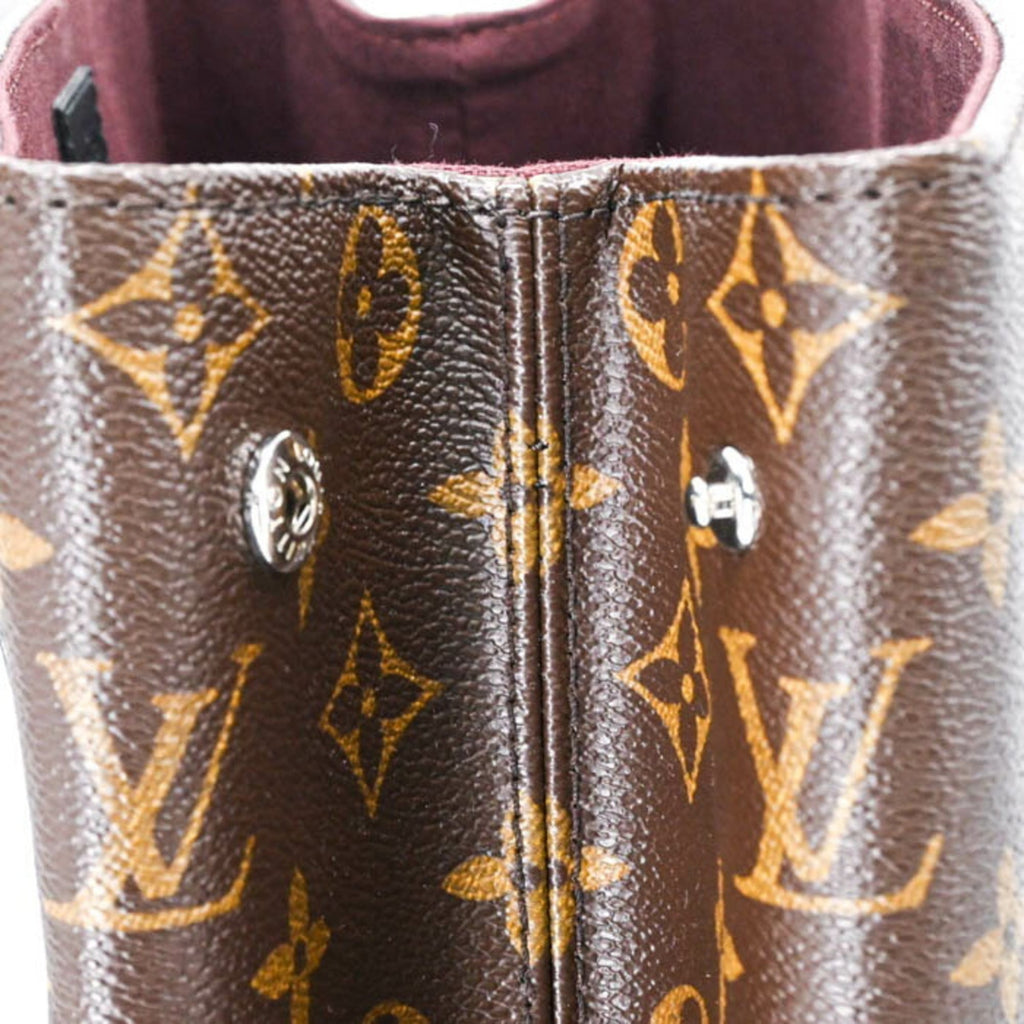 Louis Vuitton Black Brown Monogram Monogram Leather Backpack