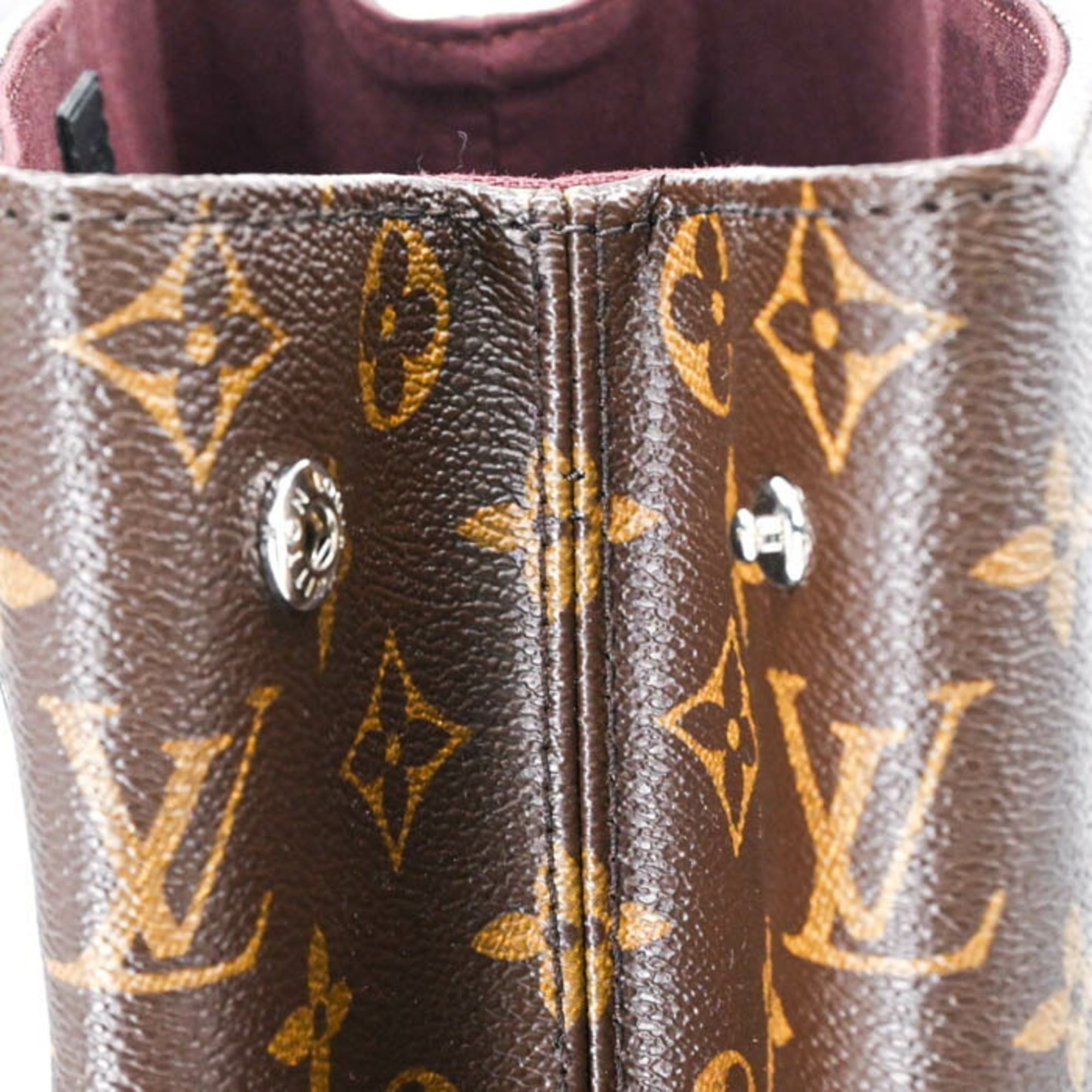 Louis Vuitton Black Brown Monogram Monogram Leather Backpack