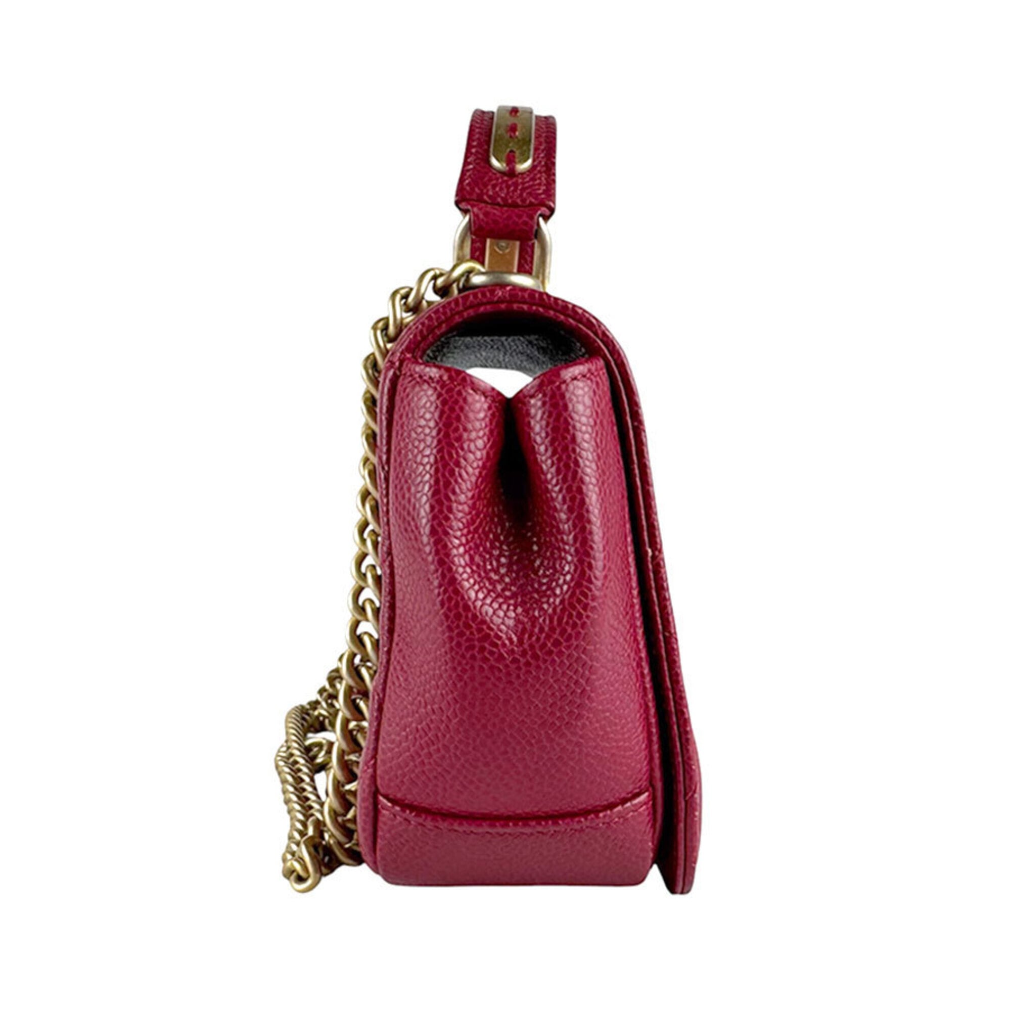 Chanel Pink Grained Calfskin Shoulder Bag