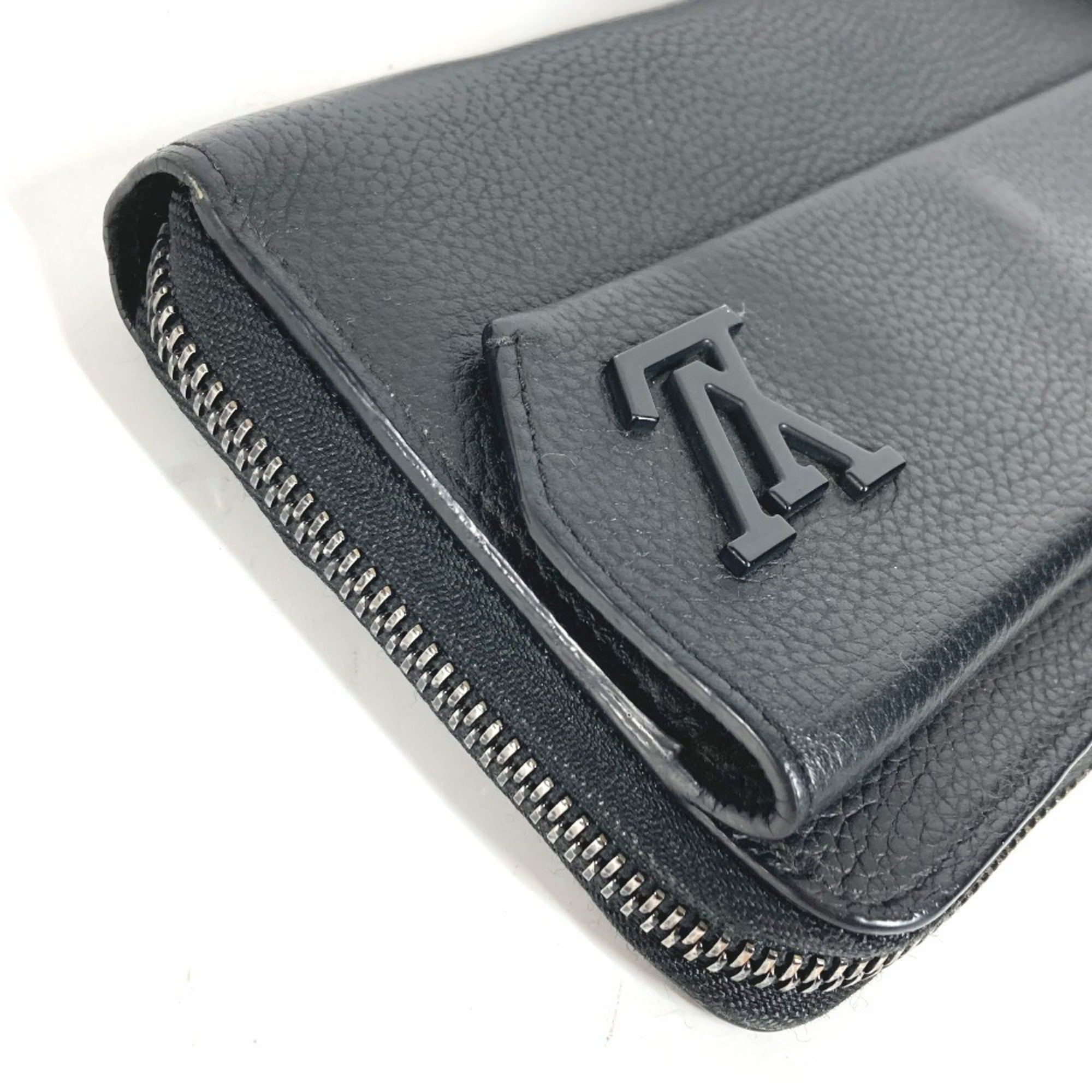 Louis Vuitton Black Noir Leather Long Bill Wallet
